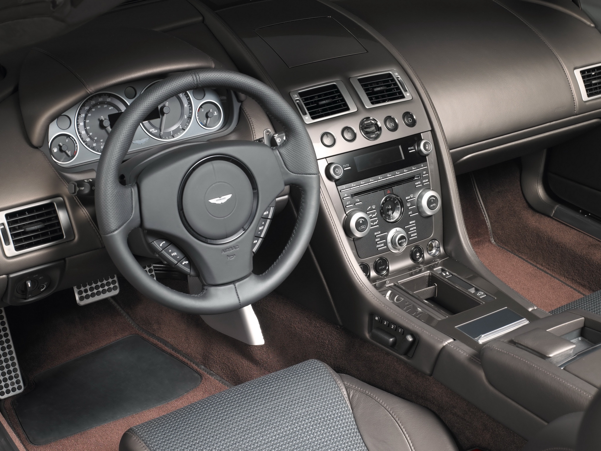 cars, interior, aston martin, dbs, steering wheel, rudder, salon, speedometer, 2010 HD wallpaper