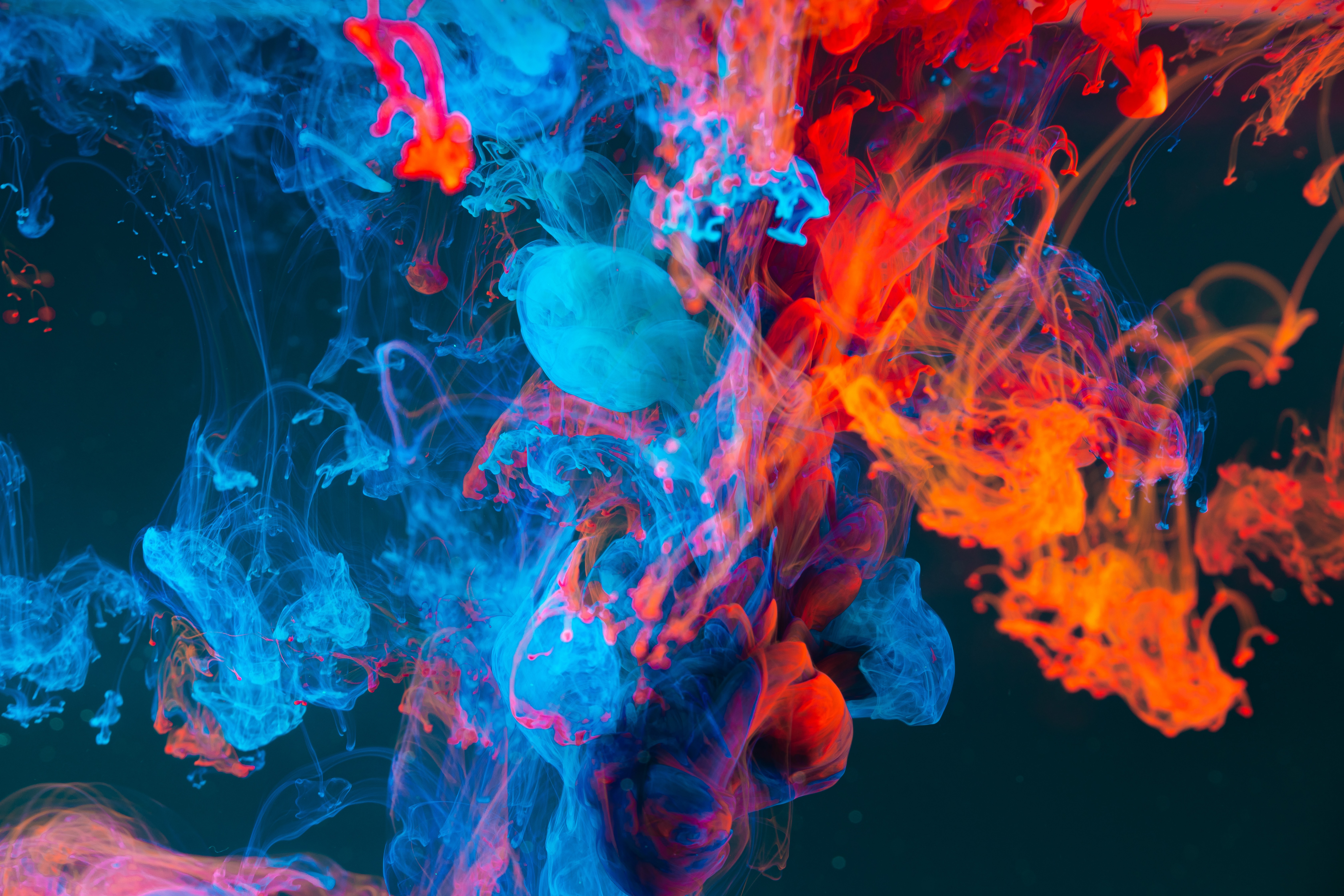 Download mobile wallpaper Abstract, Smoke, Colors, Orange (Color) for free.