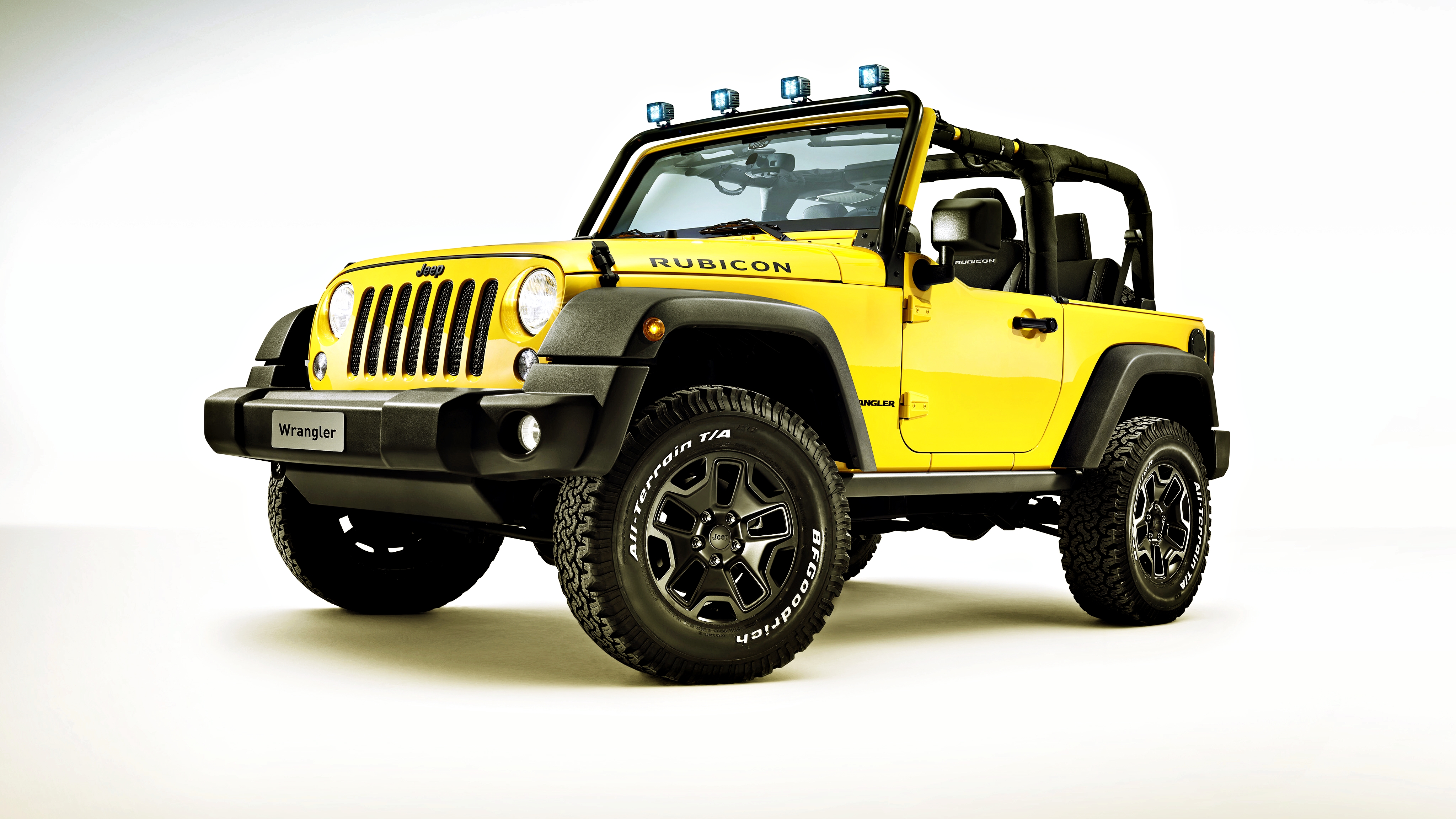 356761 Hintergrundbild herunterladen fahrzeuge, jeep wrangler, 4x4, autos, jeep, jeep wrangler rubikon, gelbes auto - Bildschirmschoner und Bilder kostenlos