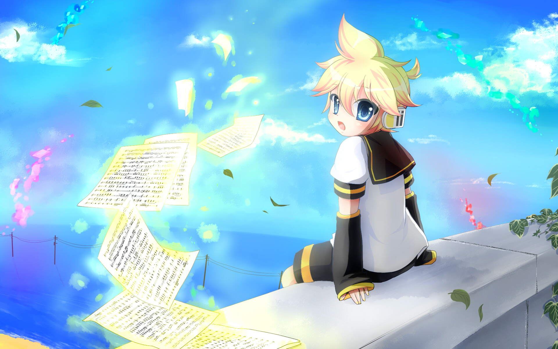 Download mobile wallpaper Len Kagamine, Vocaloid, Anime for free.