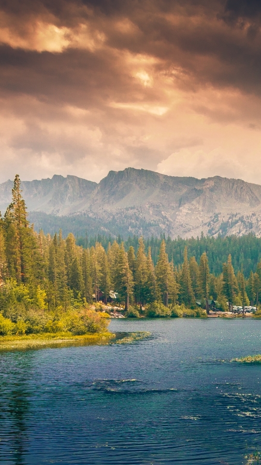 Baixar papel de parede para celular de Céu, Outono, Lagos, Montanha, Lago, Floresta, Árvore, Cair, Terra, Nuvem, Terra/natureza gratuito.