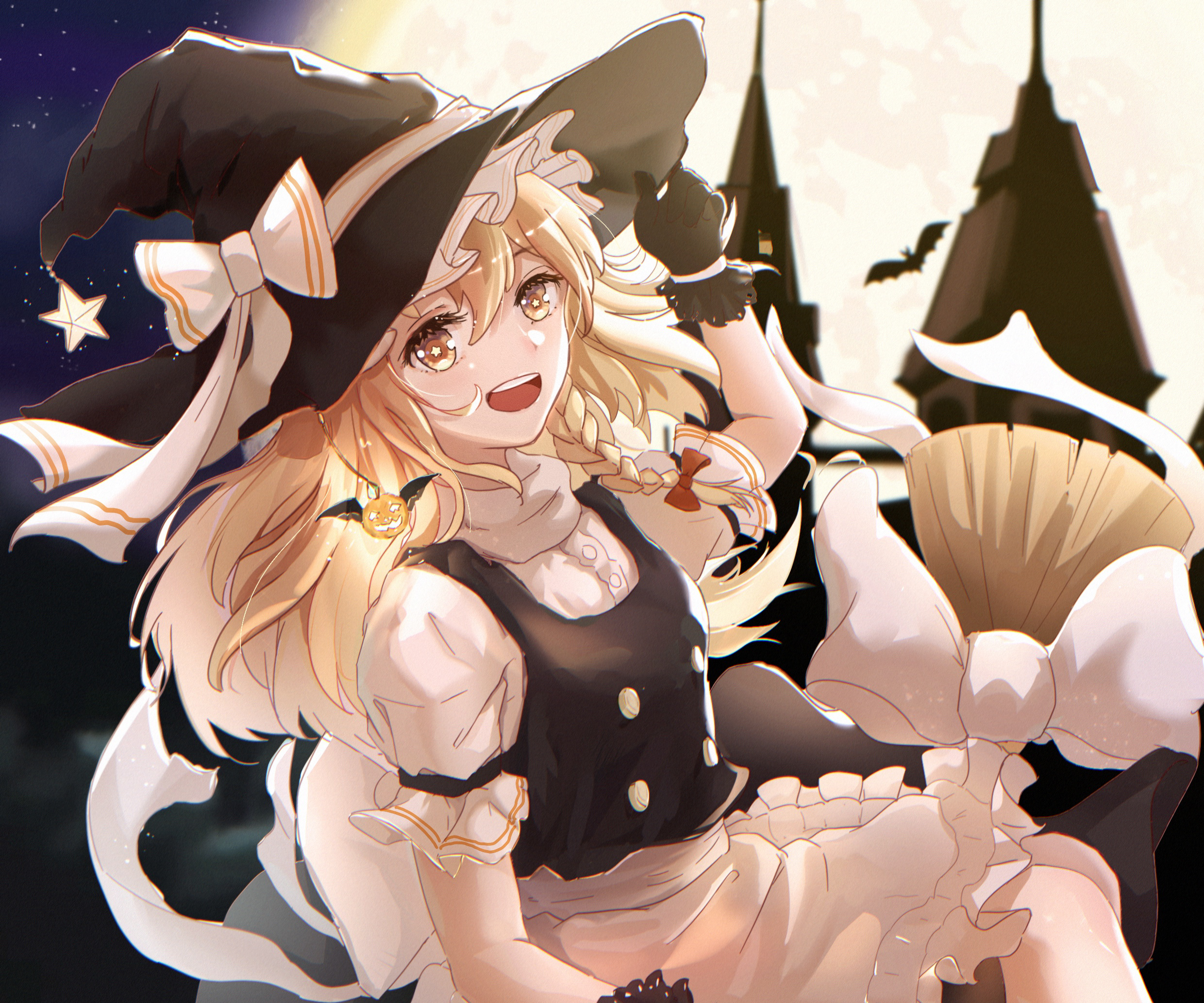 Download mobile wallpaper Anime, Witch, Touhou, Marisa Kirisame for free.