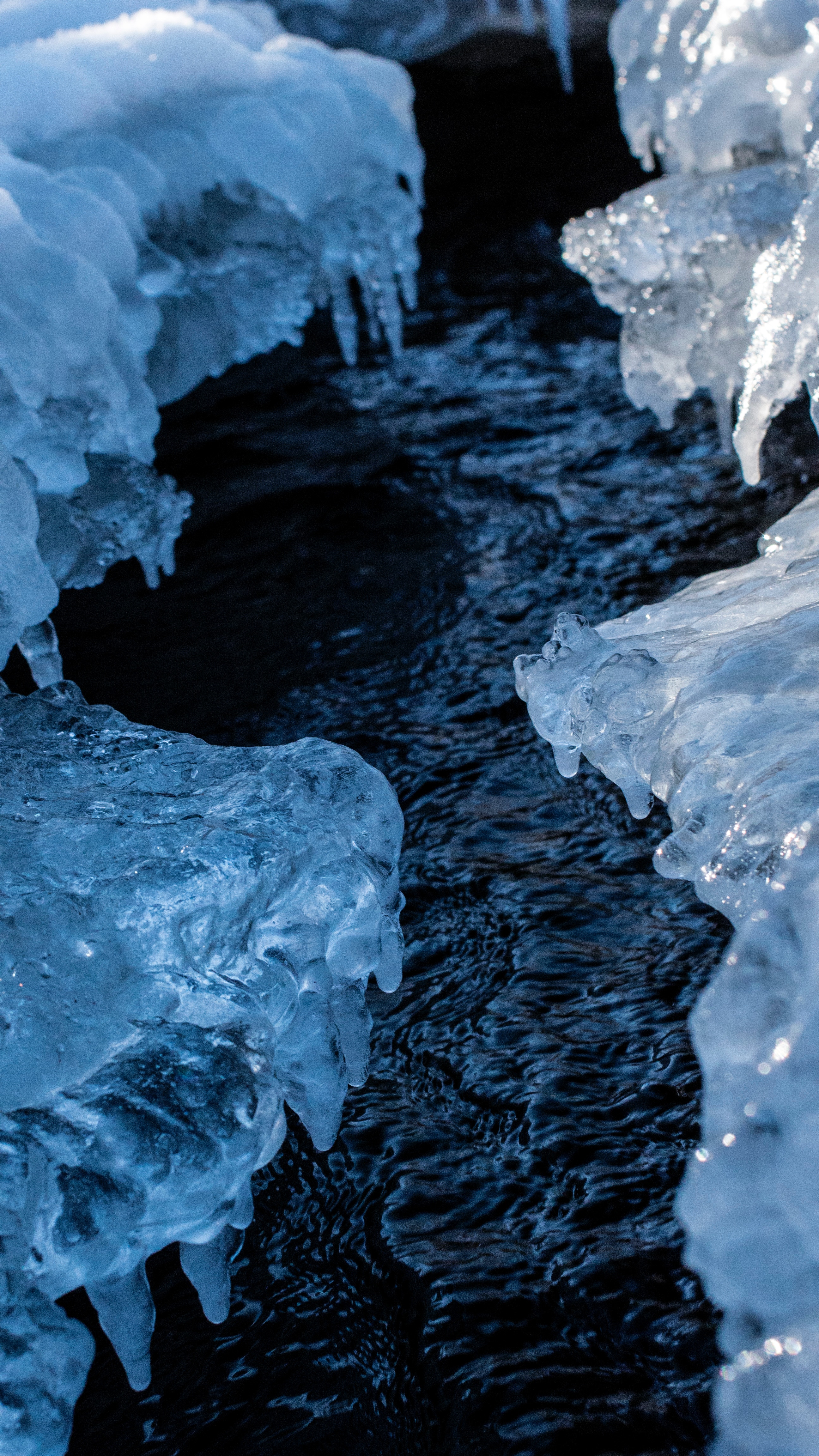 nature, water, ice, flow, ice floes