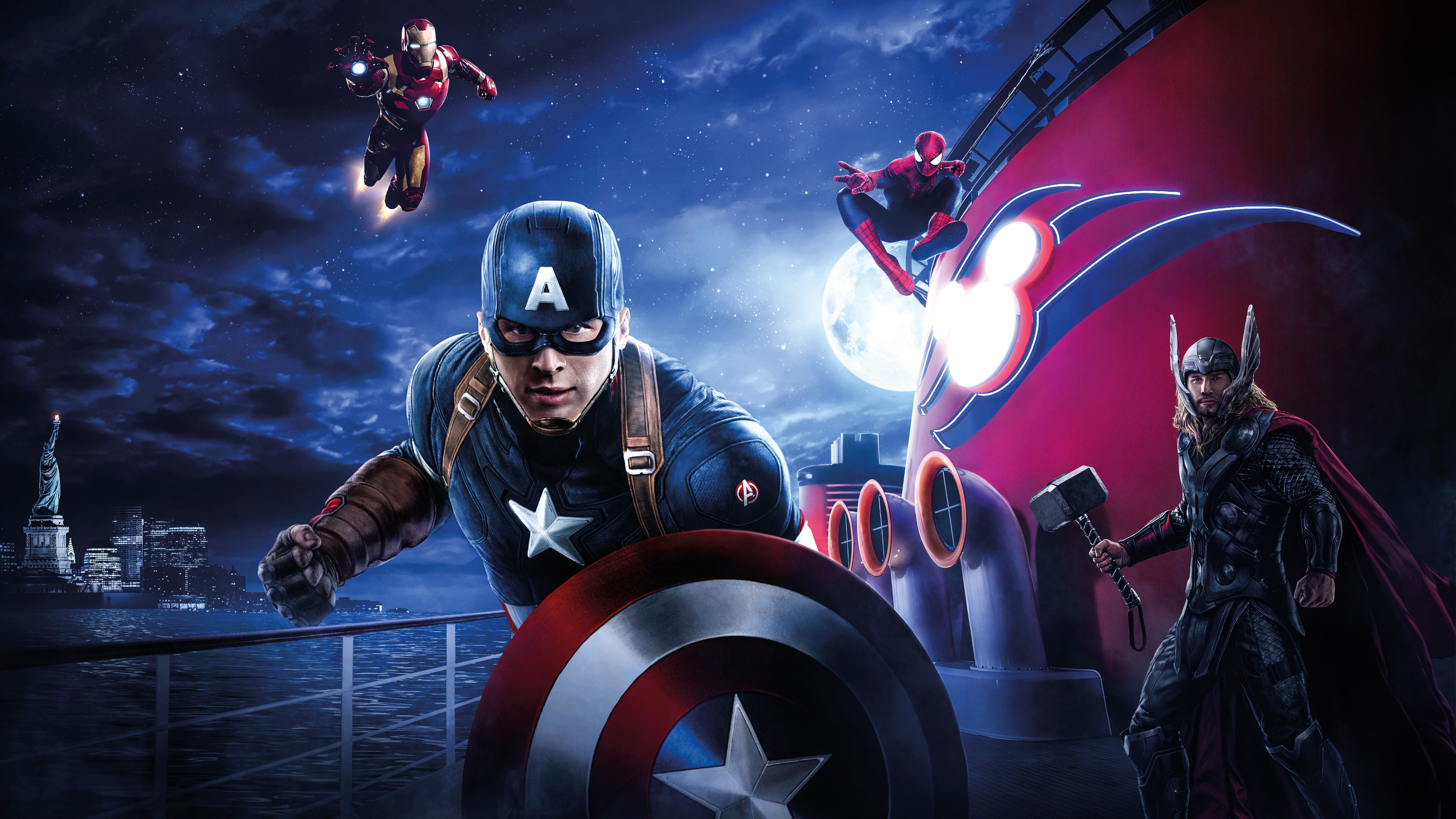 Download mobile wallpaper Spider Man, Iron Man, Captain America, Avengers, Comics, Thor, The Avengers for free.