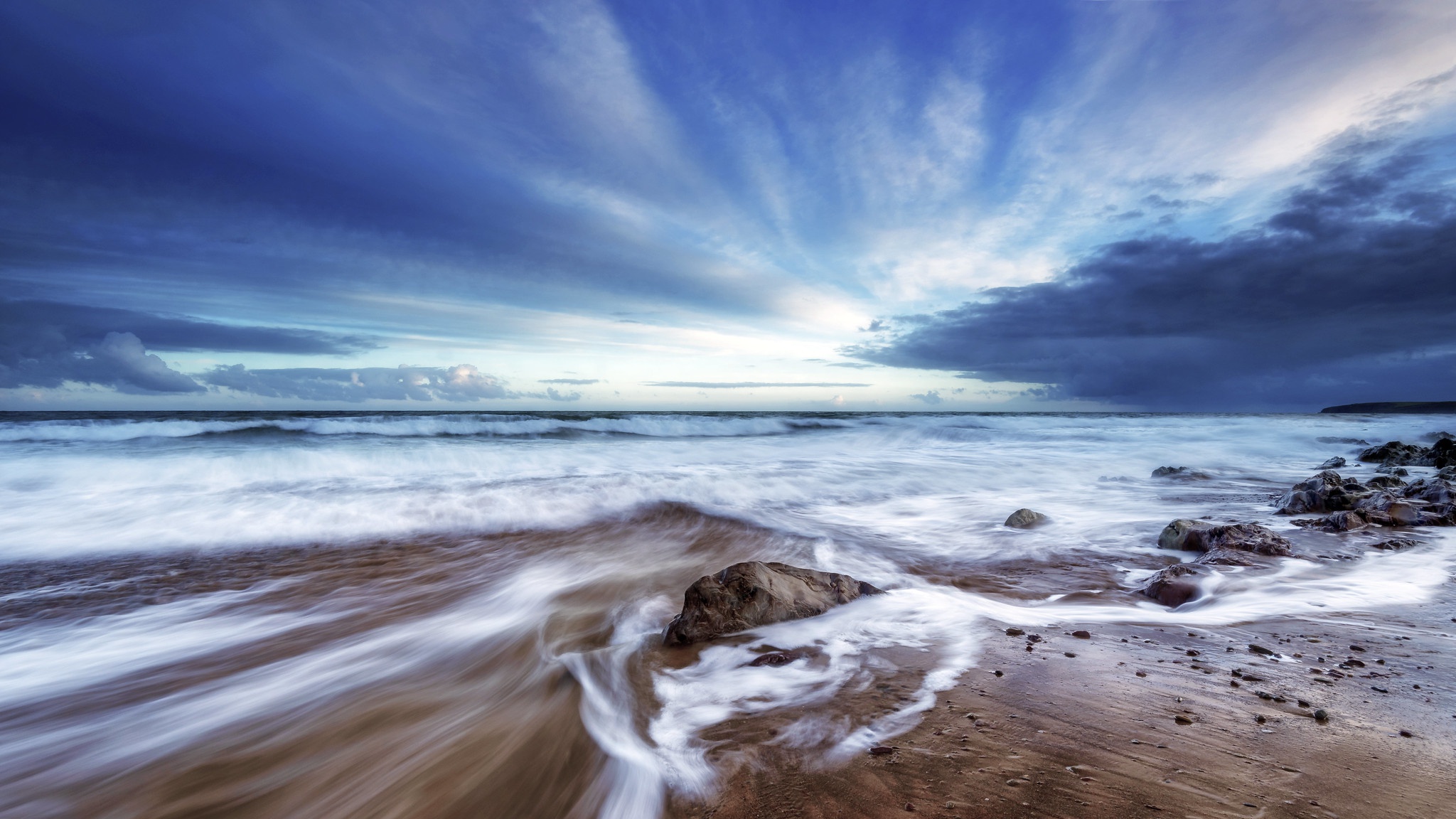 Handy-Wallpaper Horizont, Ozean, Wolke, Welle, Himmel, Erde/natur kostenlos herunterladen.