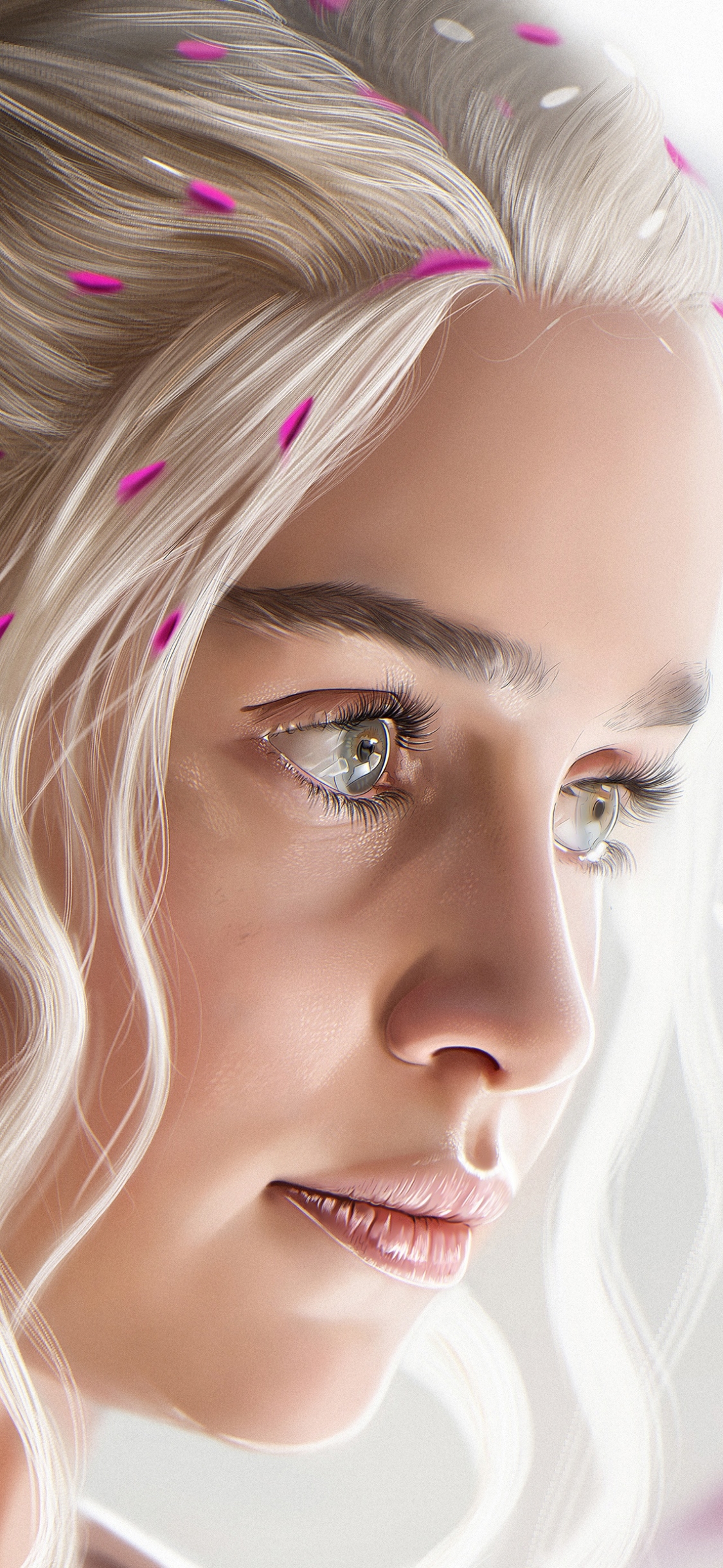 Handy-Wallpaper Blond, Gesicht, Flechten, Blondinen, Fernsehserien, Game Of Thrones: Das Lied Von Eis Und Feuer, Daenerys Targaryen, Emilia Clarke kostenlos herunterladen.