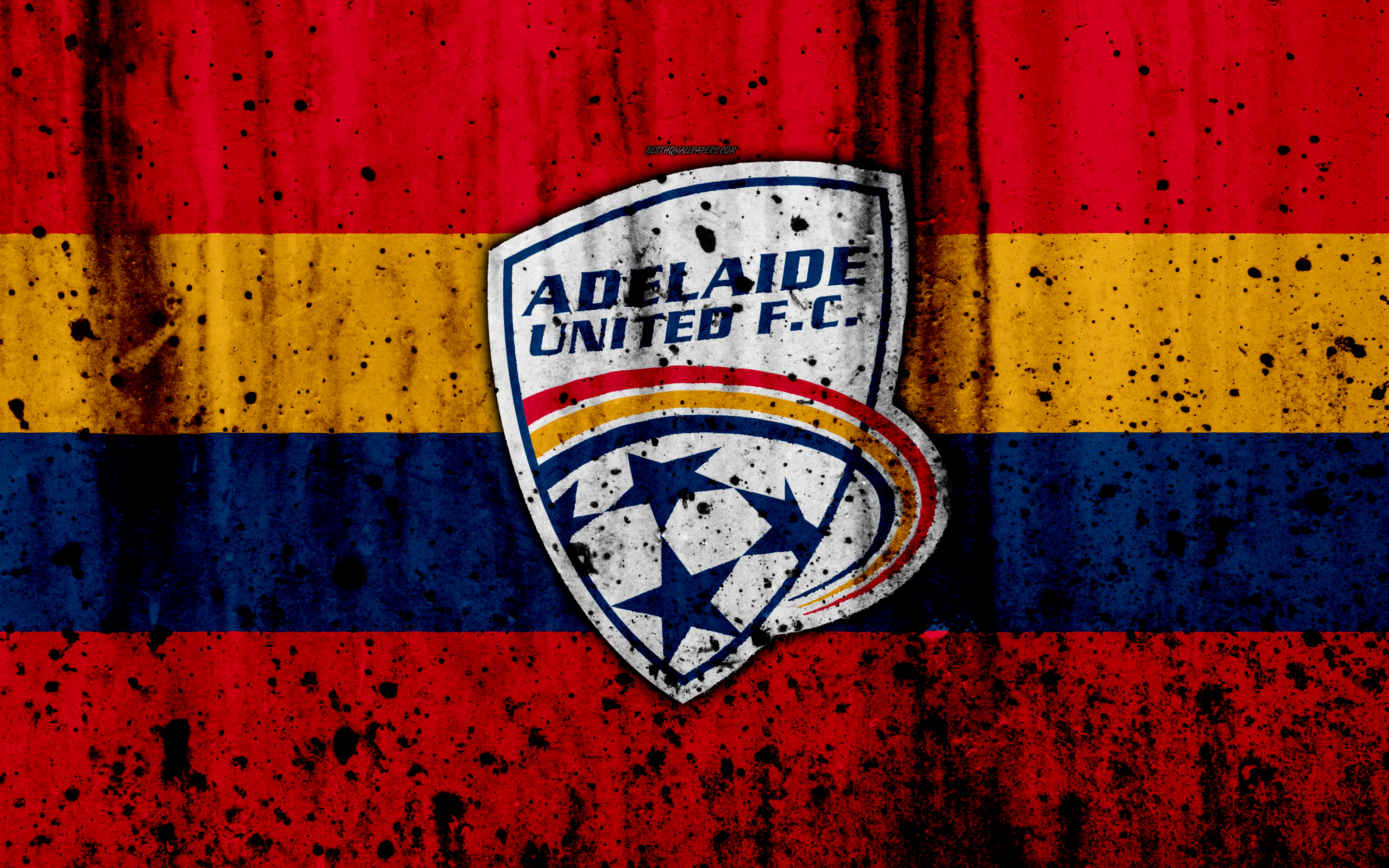 Handy-Wallpaper Sport, Fußball, Logo, Emblem, Adelaide United Fc kostenlos herunterladen.