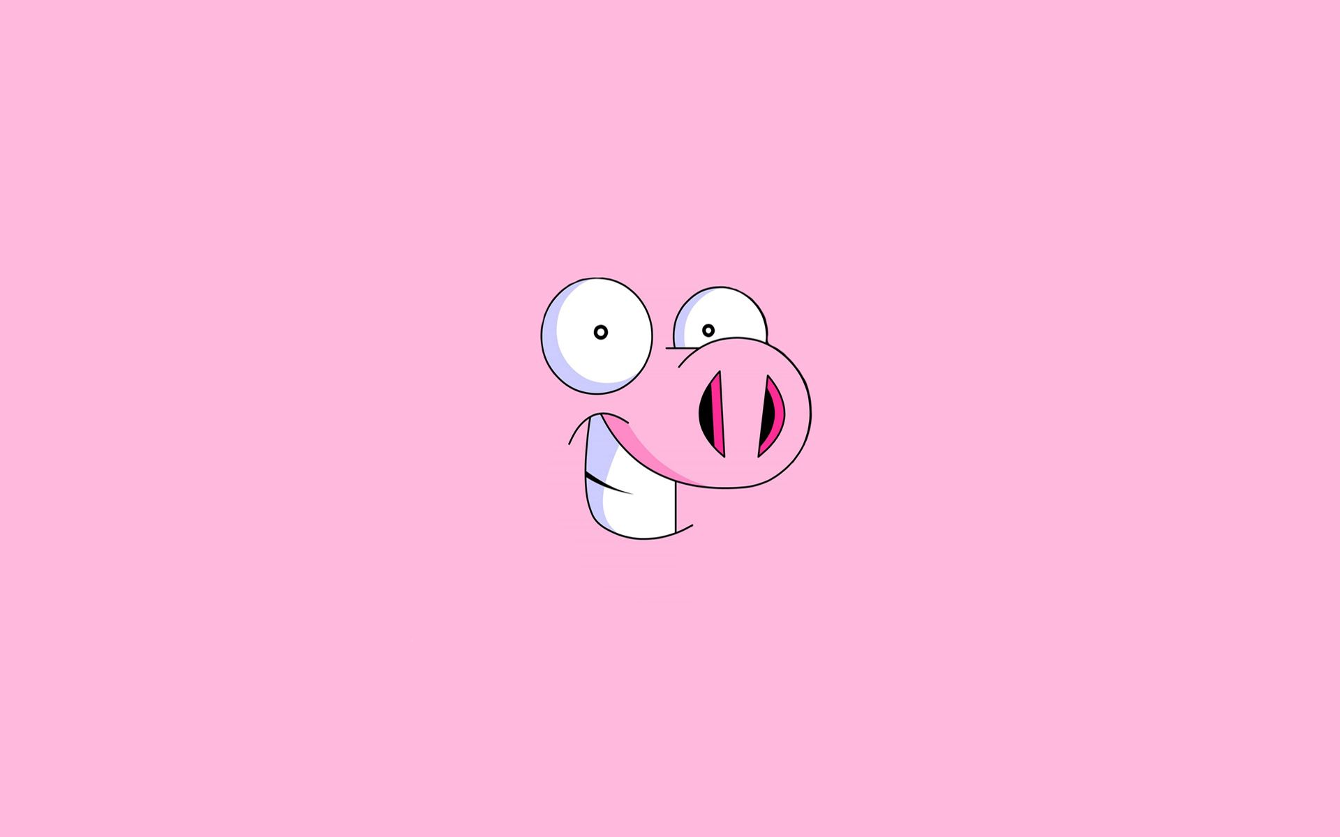 minimalism, muzzle, smile, pig