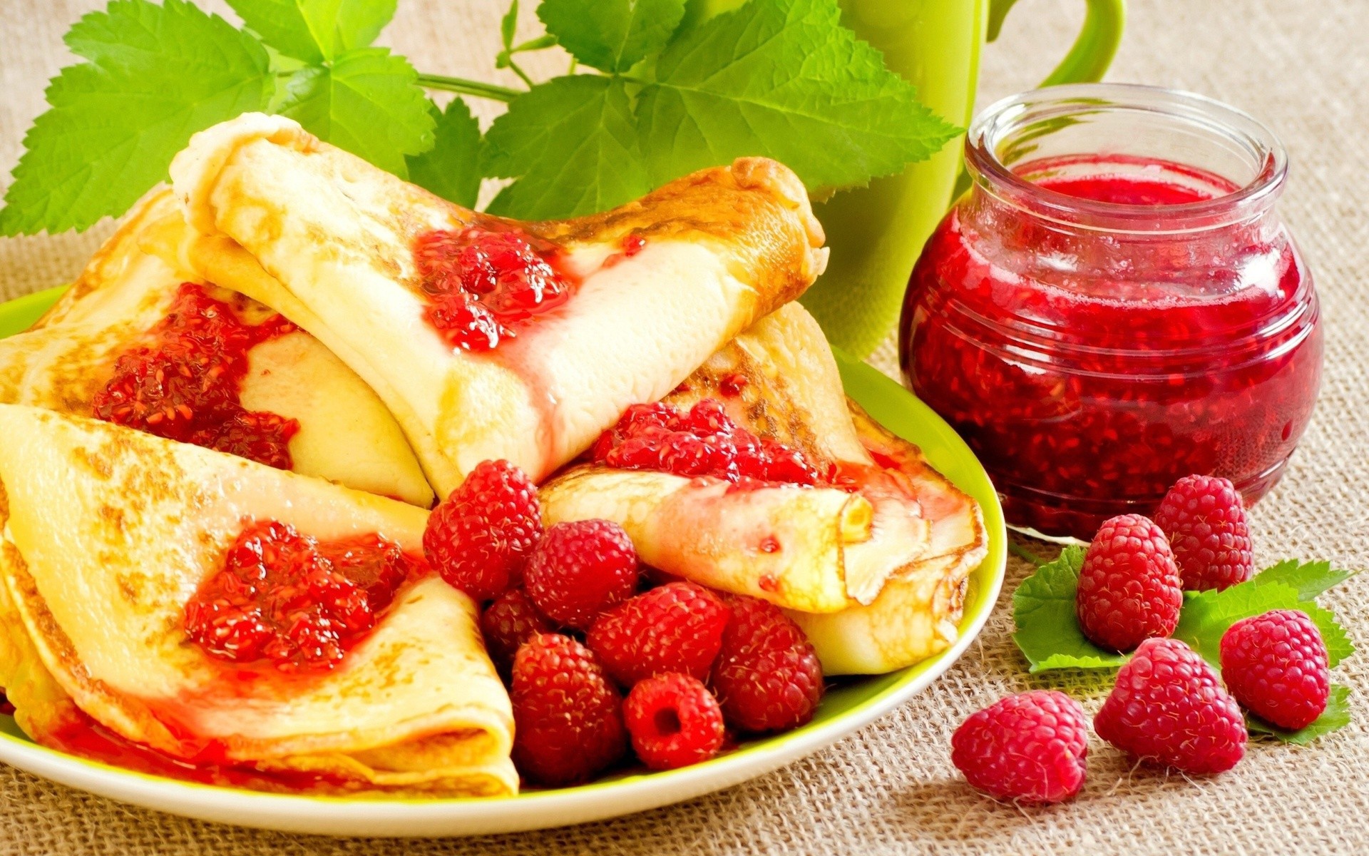 Free download wallpaper Food, Raspberry, Still Life, Berry, Fruit, Crêpe on your PC desktop