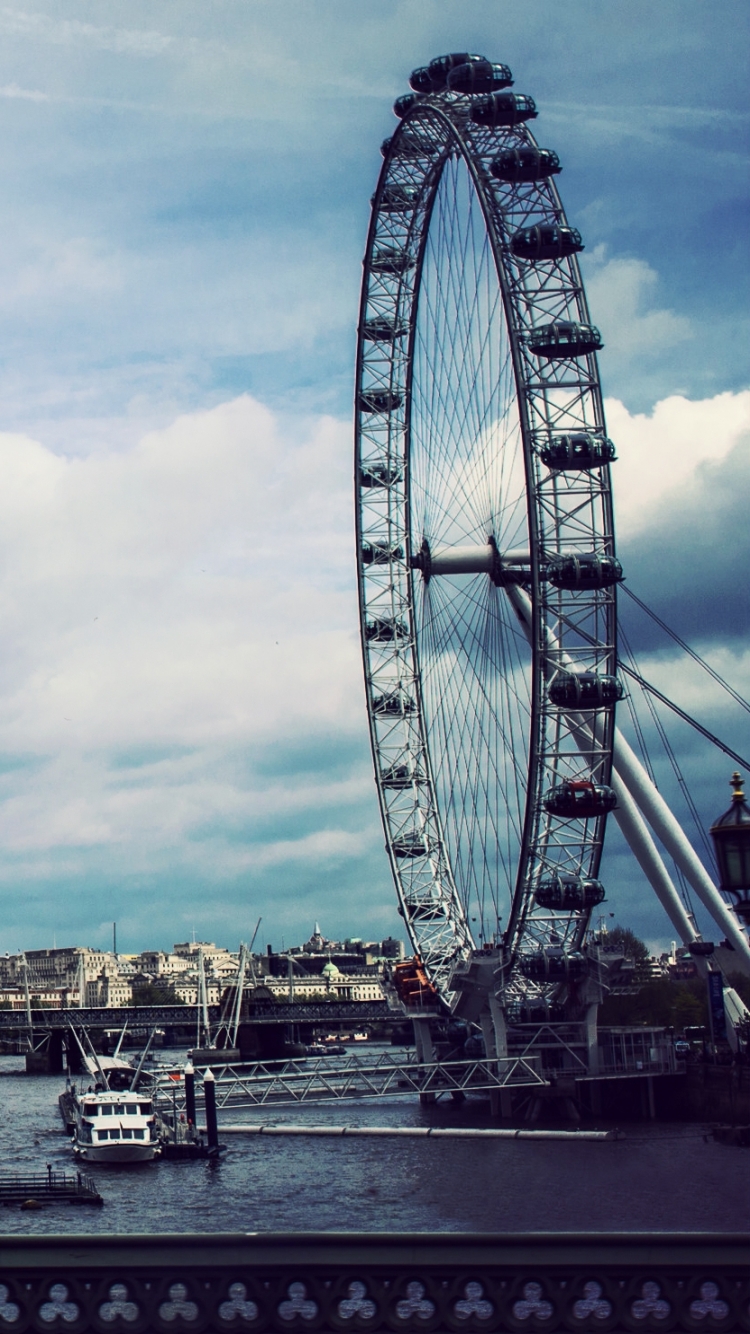 Скачати мобільні шпалери Створено Людиною, London Eye безкоштовно.