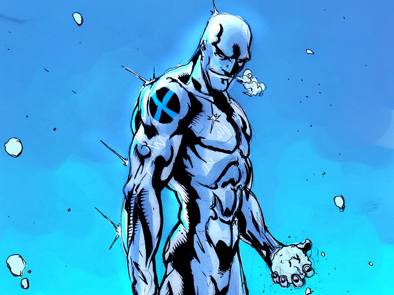 Handy-Wallpaper X Men, Mutant, Comics, Iceman (Marvel Comics) kostenlos herunterladen.