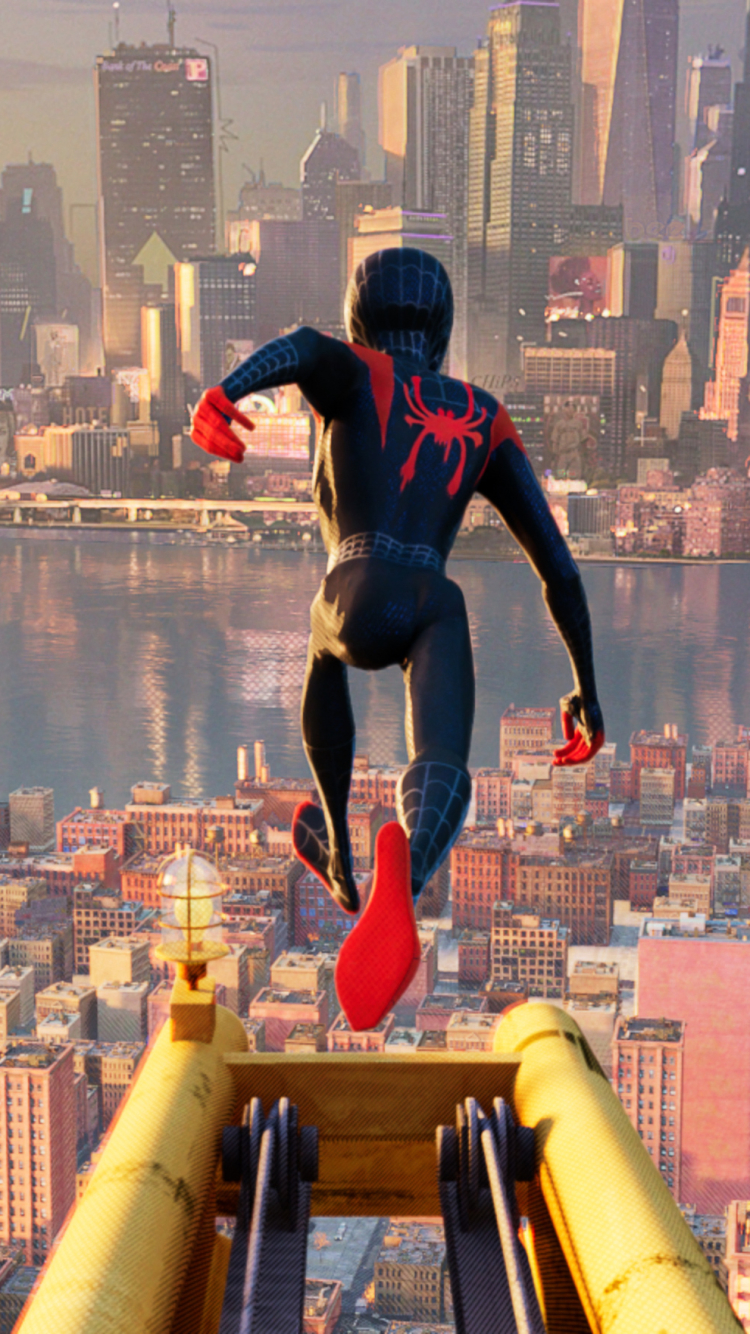 Handy-Wallpaper Filme, Spider Man, Meilen Morales, Spider Man: A New Universe kostenlos herunterladen.