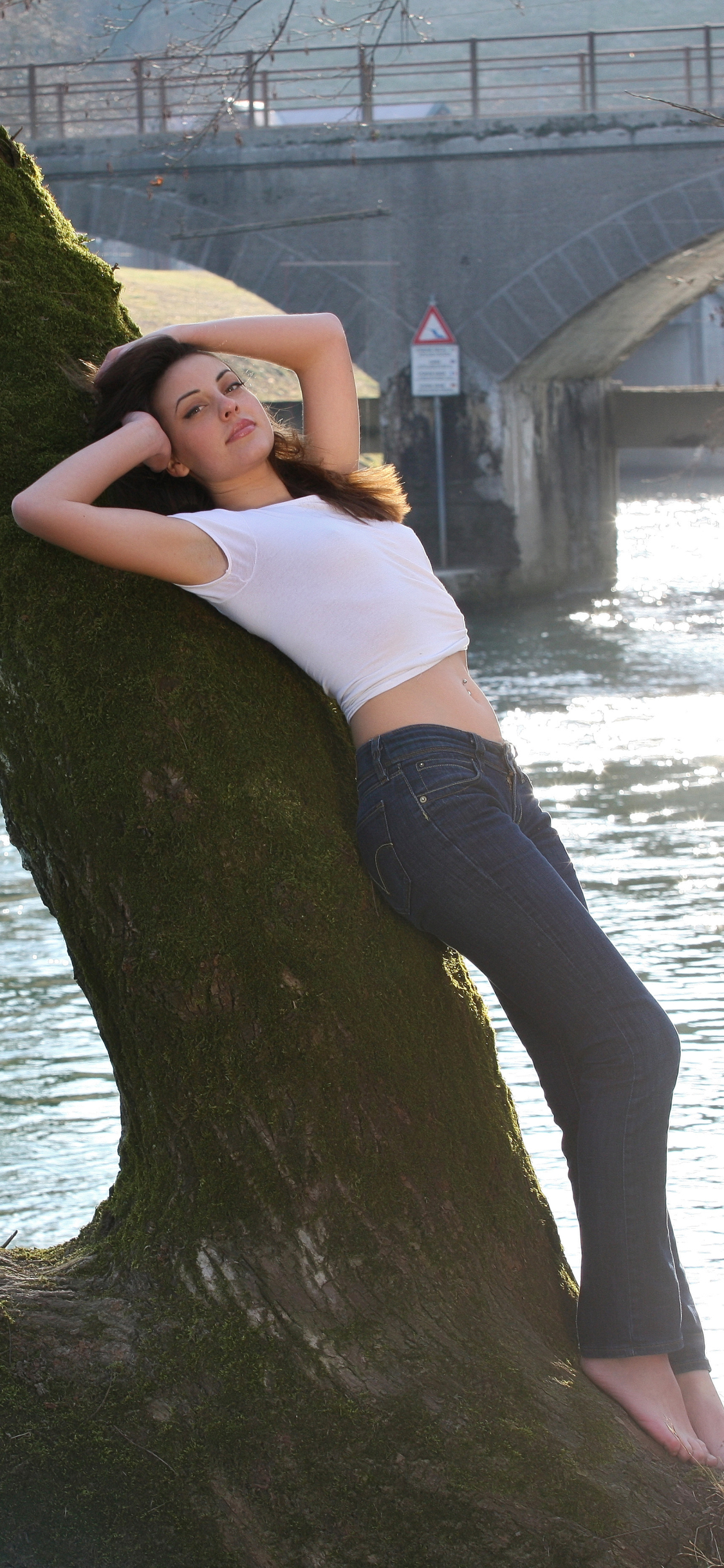 Download mobile wallpaper Jeans, Model, Women, Spanish, Lorena Garcia, Adults for free.