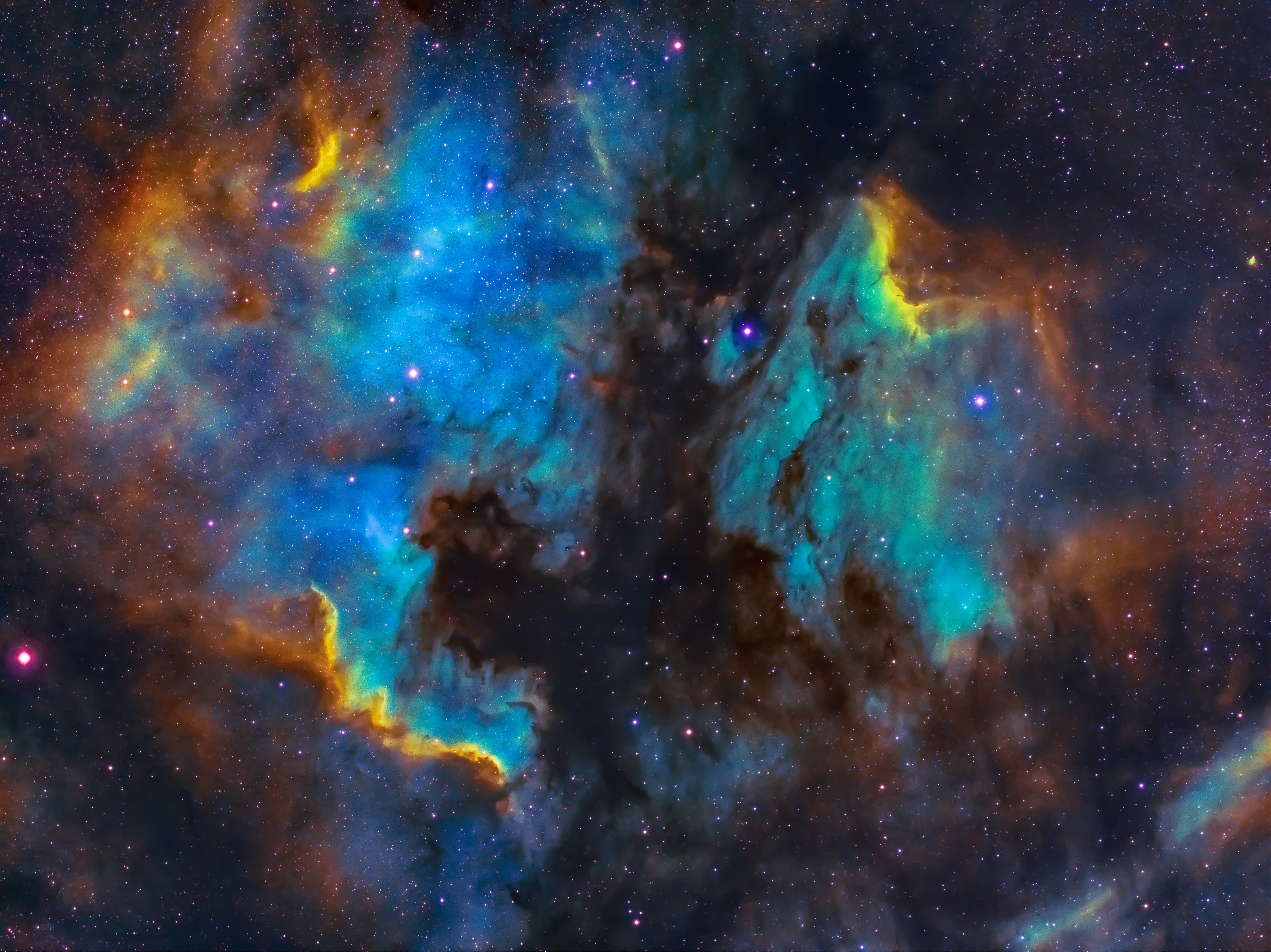Mobile wallpaper nebula, universe, stars, multicolored, motley, glow