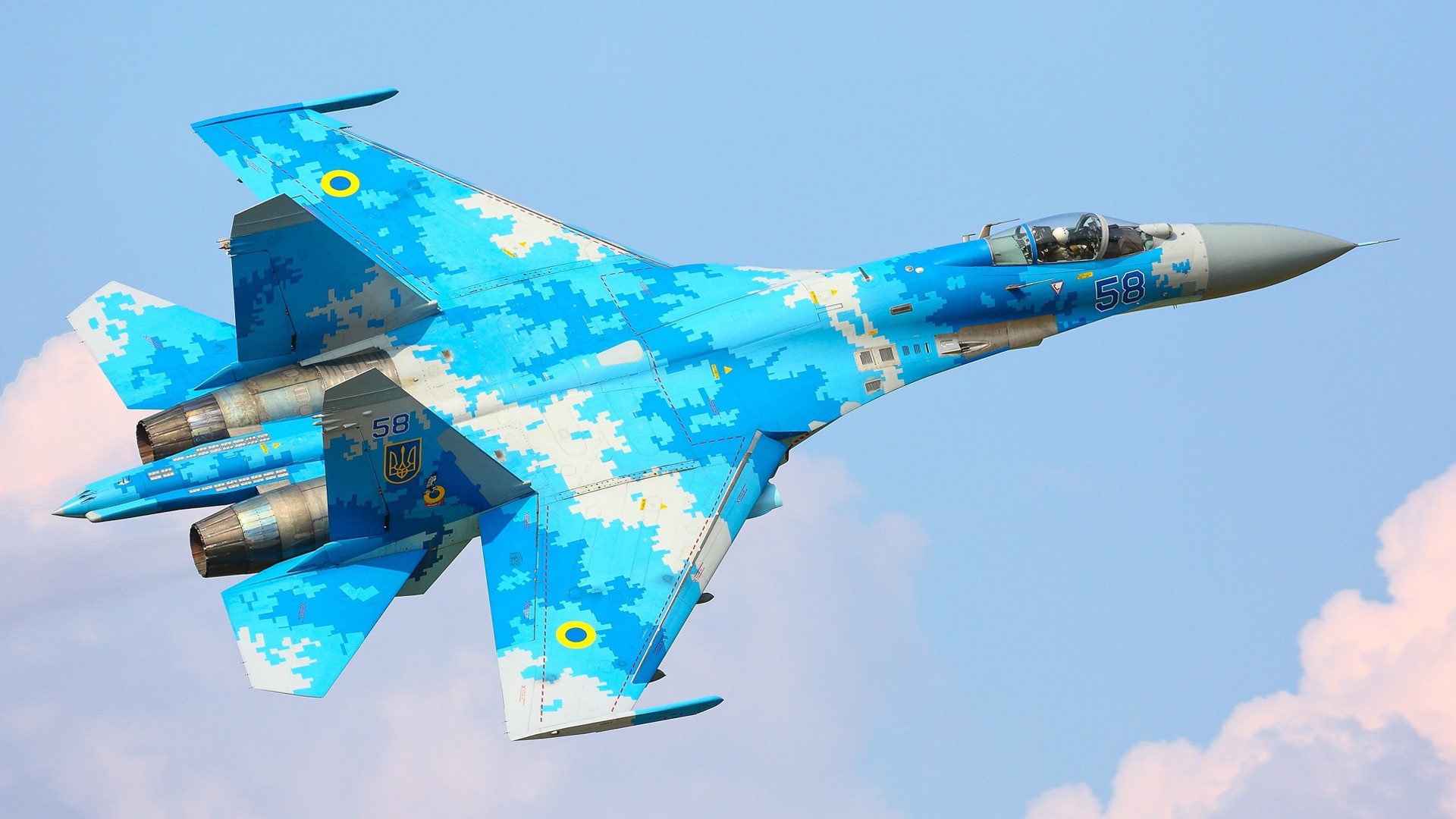 Laden Sie das Flugzeuge, Militär, Düsenjäger, Kampfjets, Kampfflugzeug, Suchoi Su 27, Ukrainische Luftwaffe-Bild kostenlos auf Ihren PC-Desktop herunter