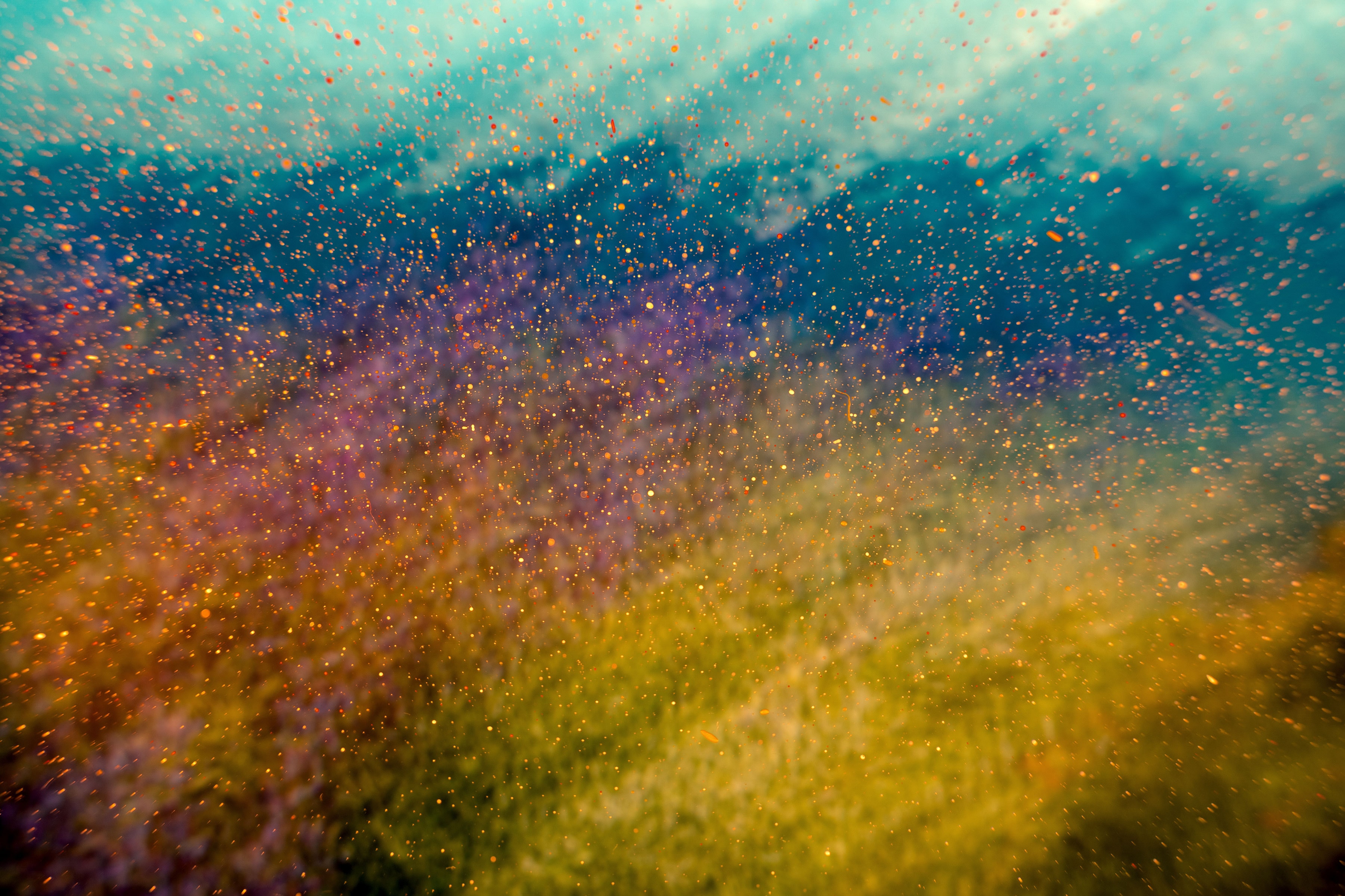 Free download wallpaper Reflection, Motley, Spots, Abstract, Multicolored, Surface, Stains on your PC desktop