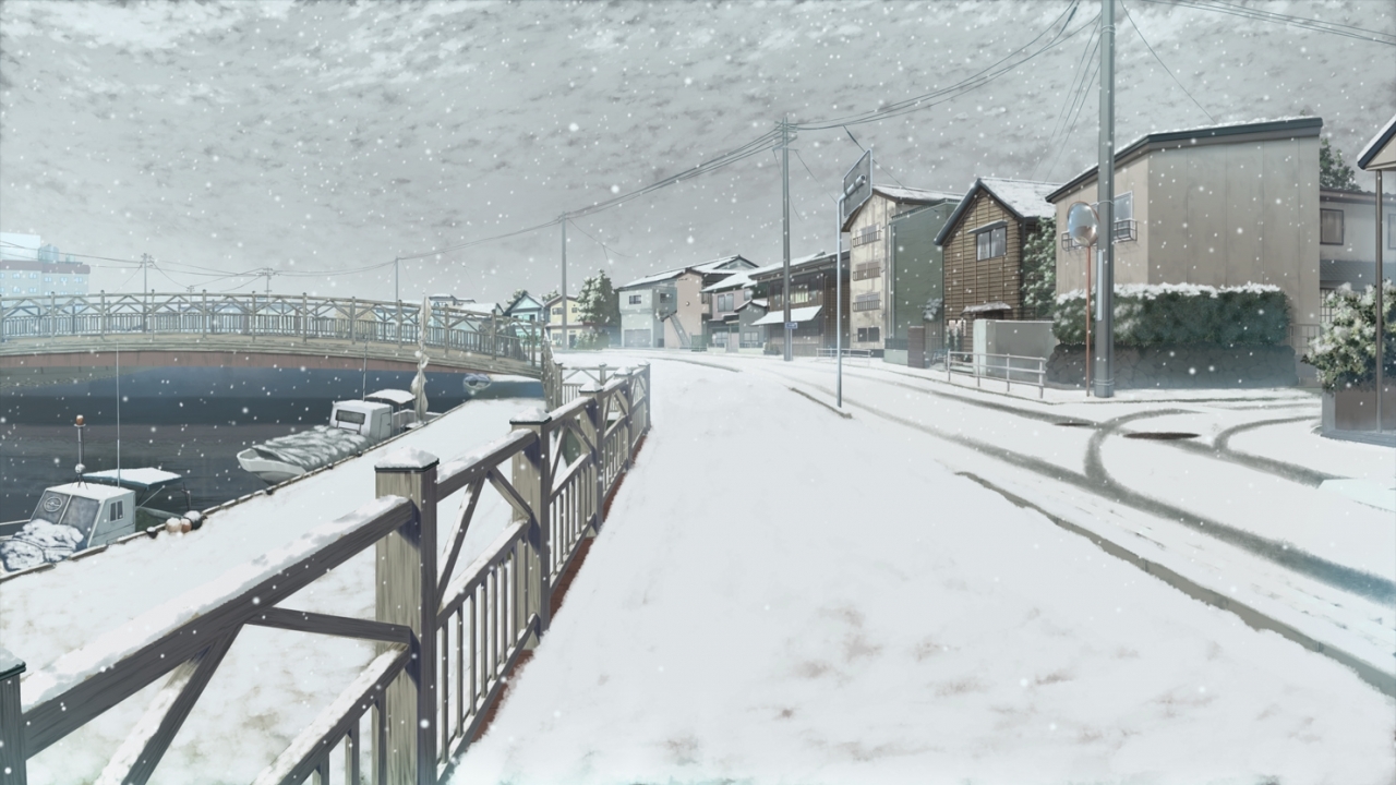 無料モバイル壁紙冬, 風景, 日本製アニメをダウンロードします。
