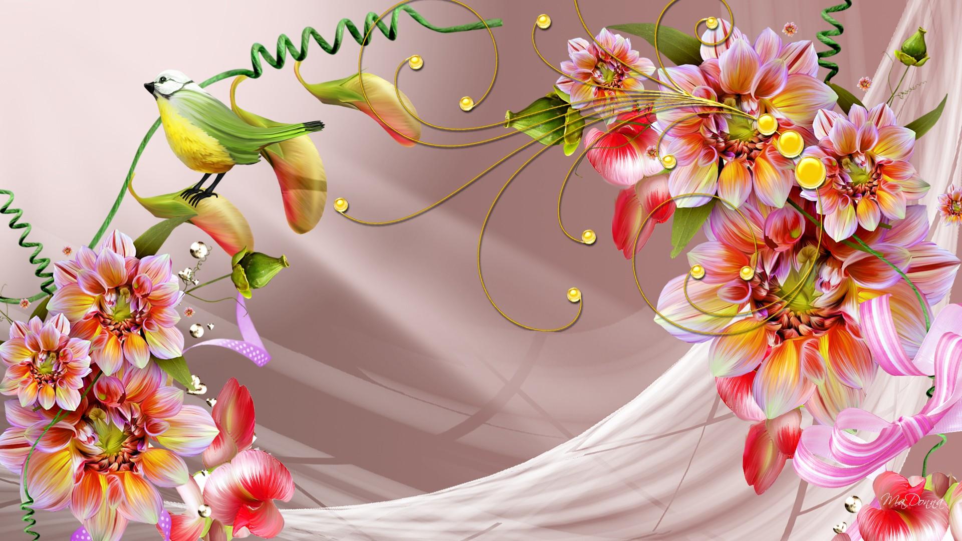 Descarga gratuita de fondo de pantalla para móvil de Flores, Flor, Colores, Vistoso, Primavera, Artístico, Ave.