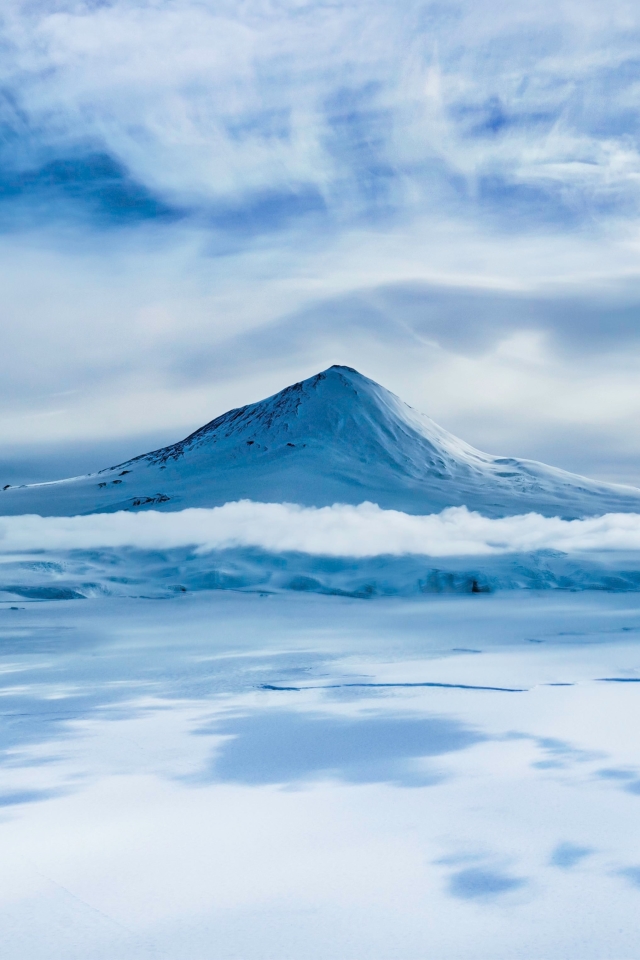 Handy-Wallpaper Gebirge, Antarktis, Berge, Erde/natur, Berg Erebos kostenlos herunterladen.