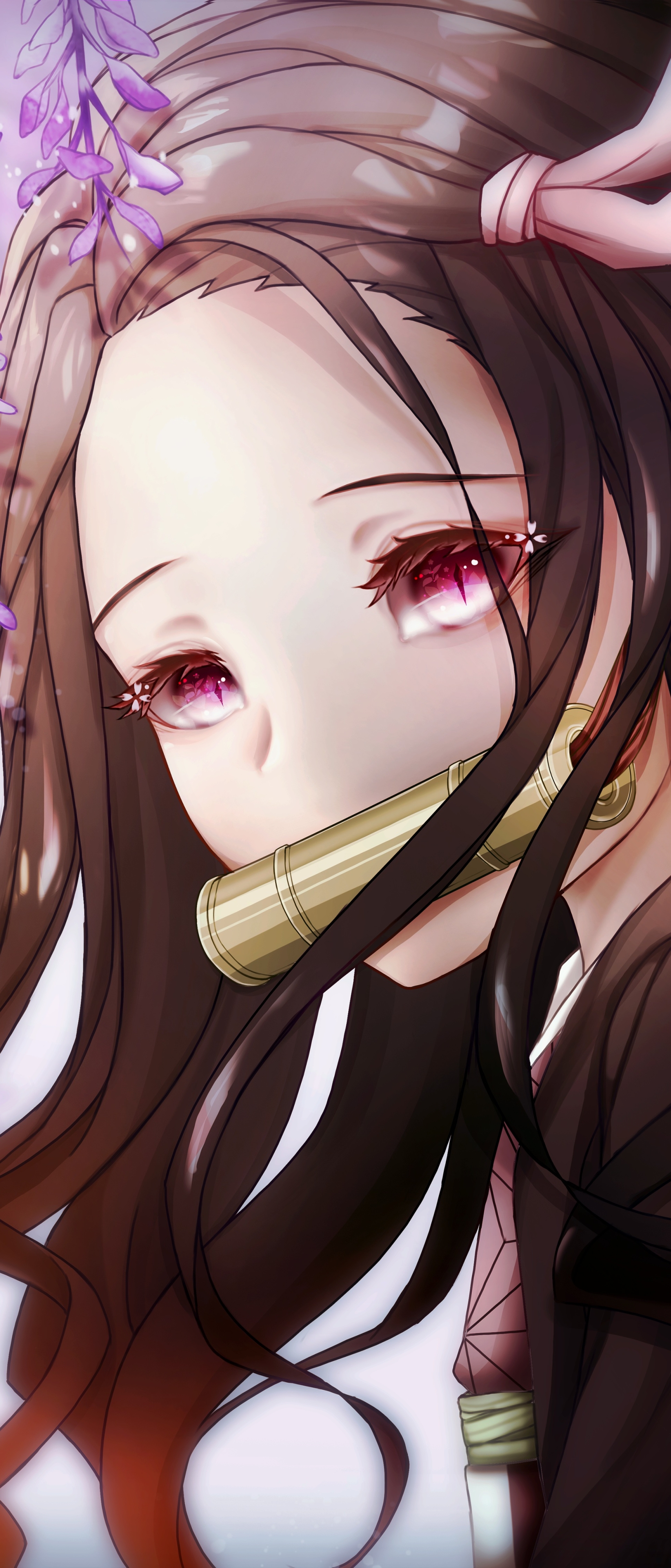 Handy-Wallpaper Animes, Nezuko Kamado, Demon Slayer kostenlos herunterladen.