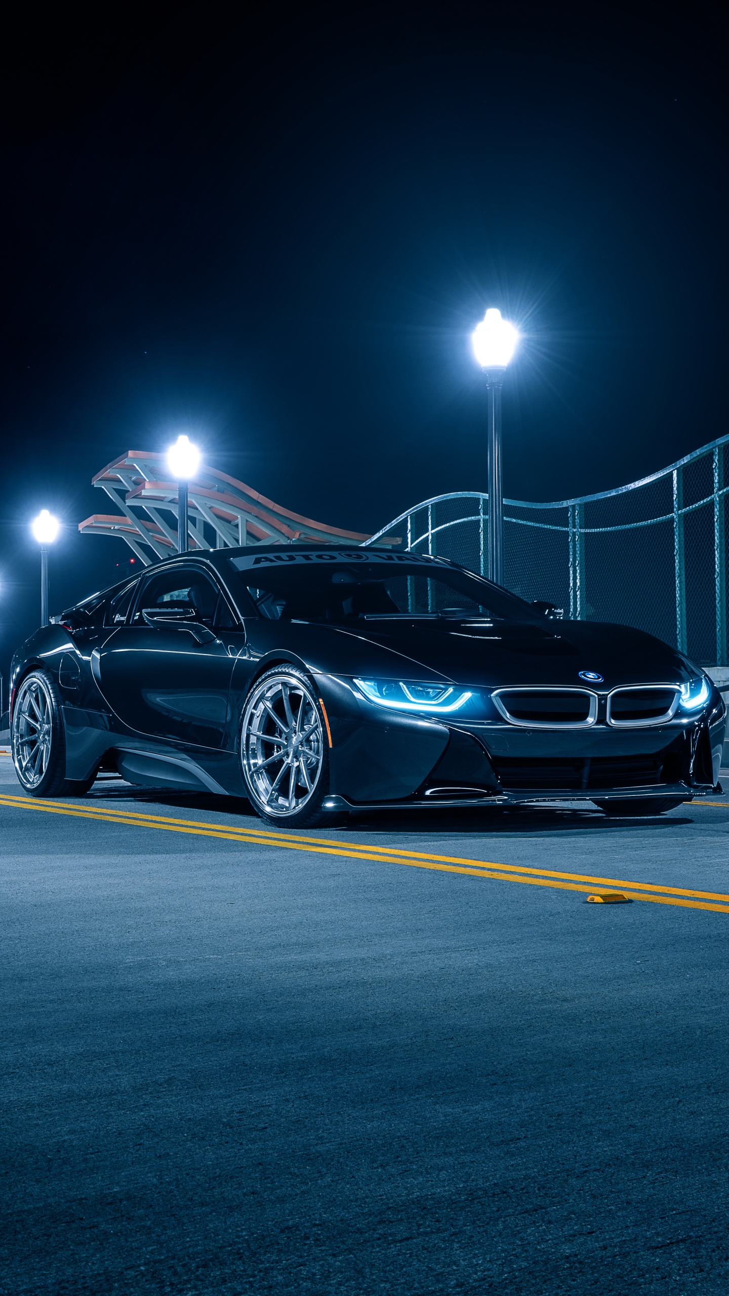 Download mobile wallpaper Bmw, Night, Car, Supercar, Bmw I8, Vehicle, Vehicles for free.