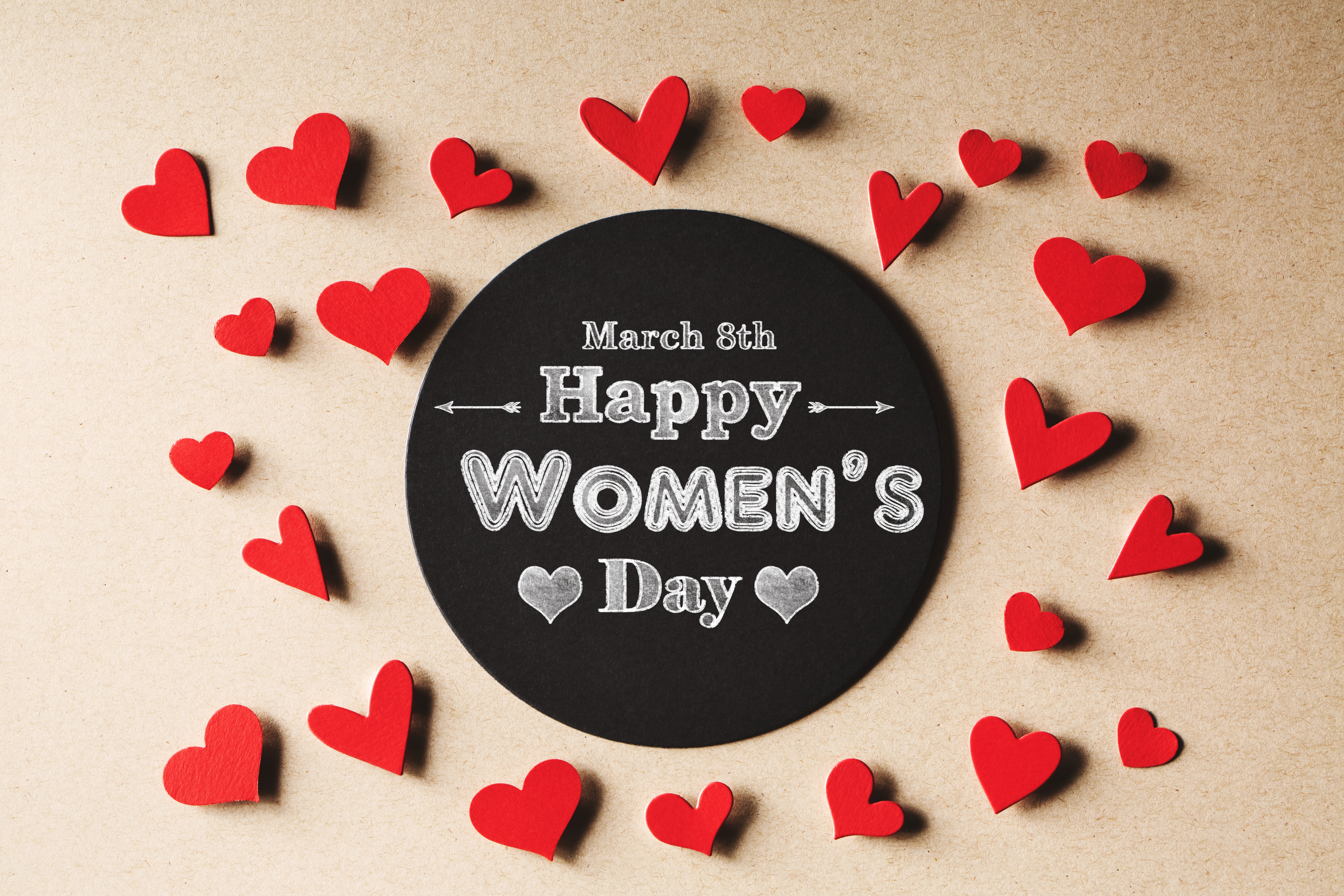 Download mobile wallpaper Holiday, Heart, Women's Day, Happy Women's Day for free.