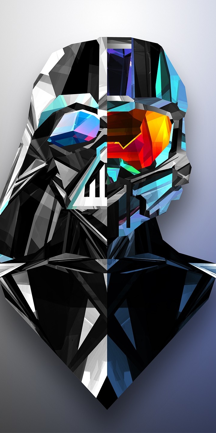 Download mobile wallpaper Abstract, Star Wars, Facets, Darth Vader for free.