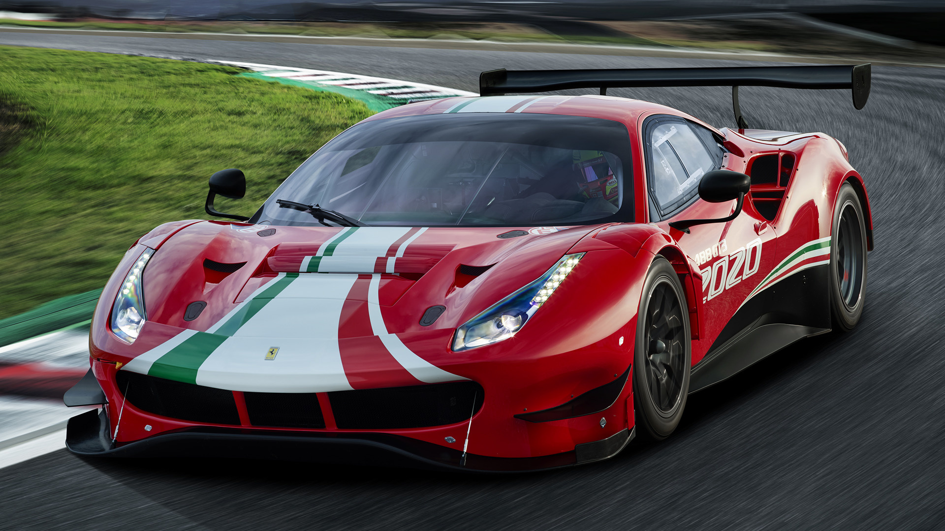 Download mobile wallpaper Car, Race Car, Racing, Vehicles, Ferrari 488 Gt3 Evo for free.