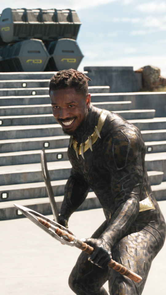 Handy-Wallpaper Filme, Michael B Jordan, Black Panther, Erik Killmonger kostenlos herunterladen.