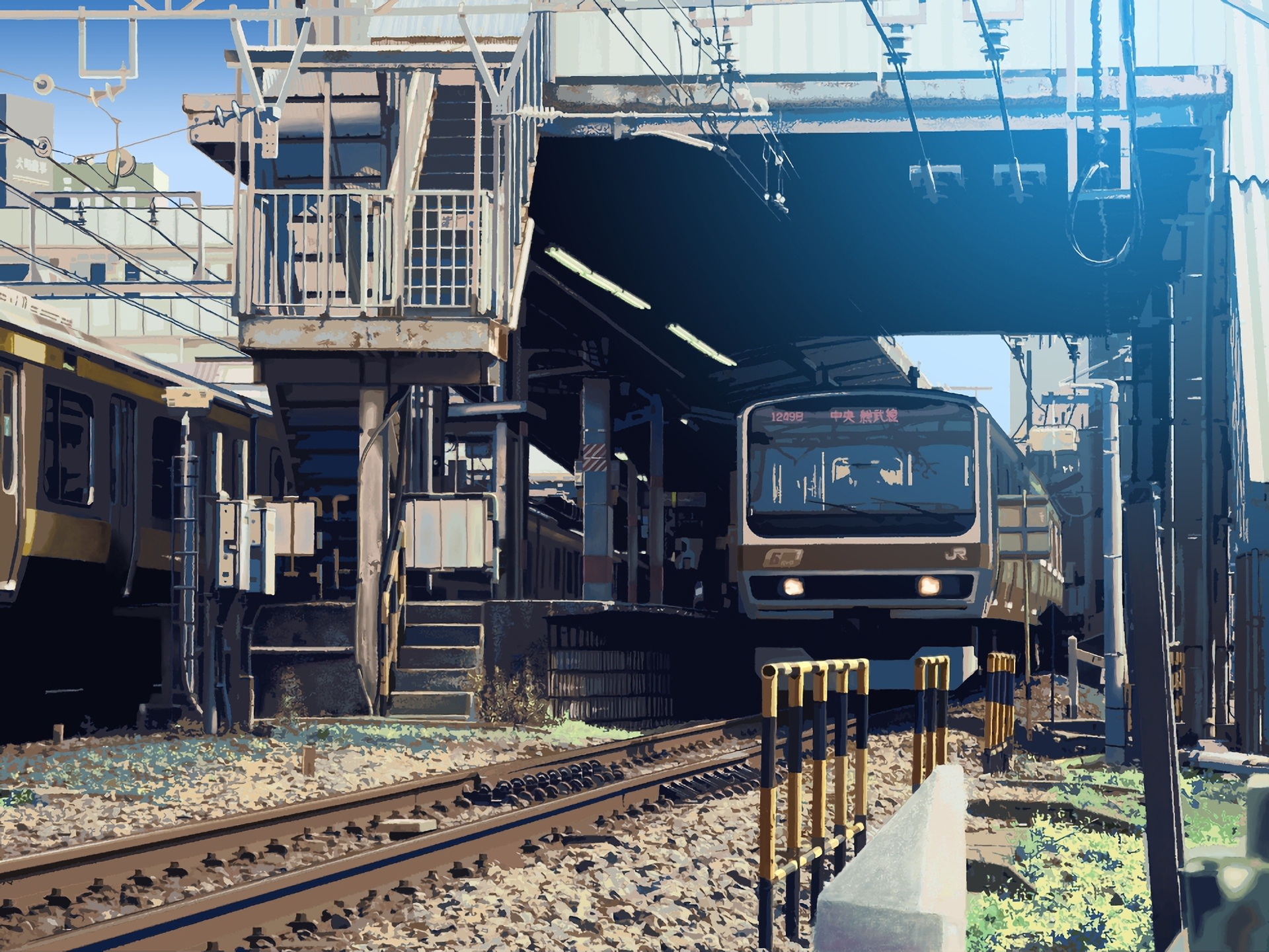 Free download wallpaper Anime, Train, Original on your PC desktop