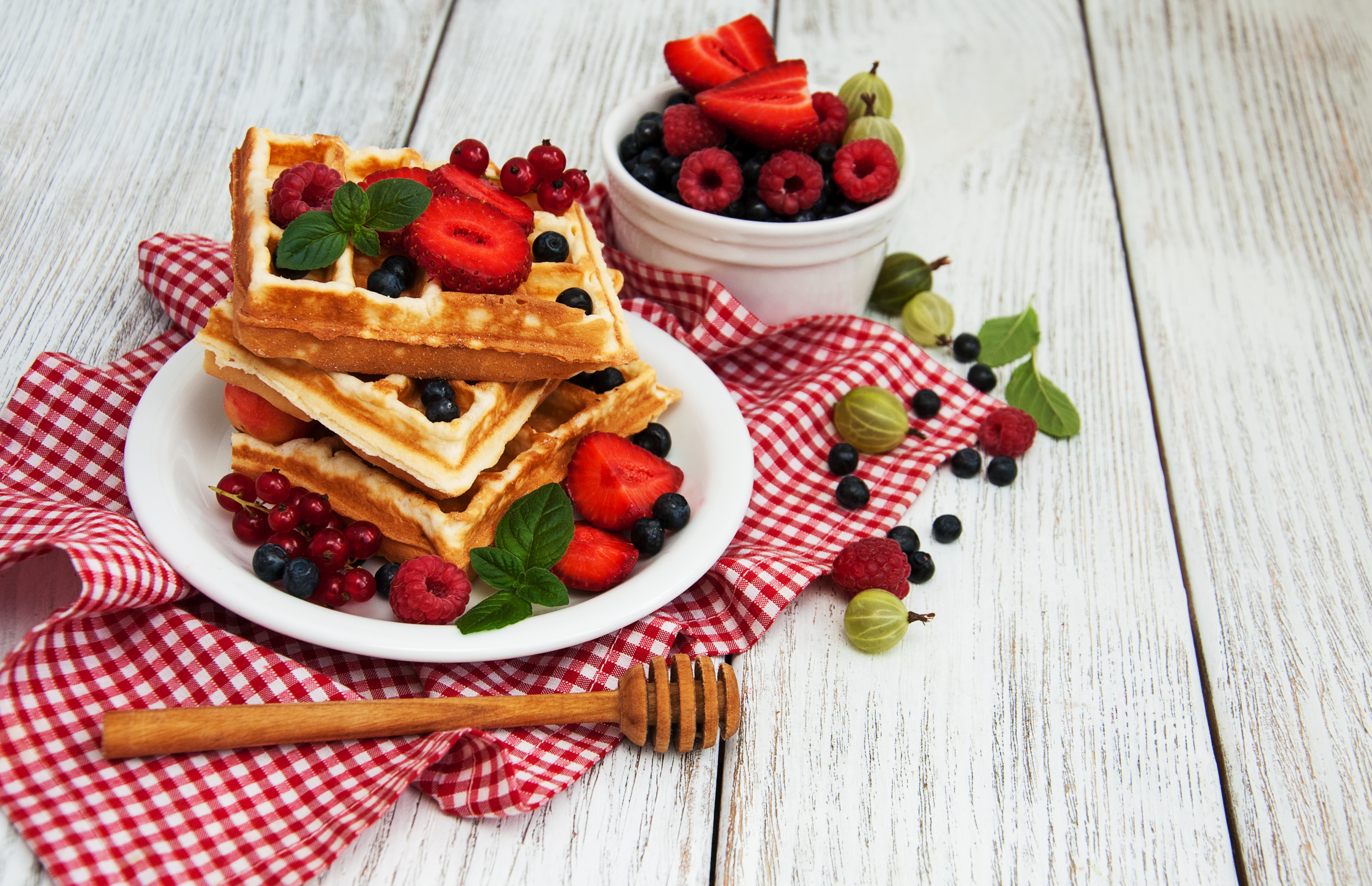 Free download wallpaper Food, Still Life, Berry, Fruit, Waffle, Breakfast on your PC desktop