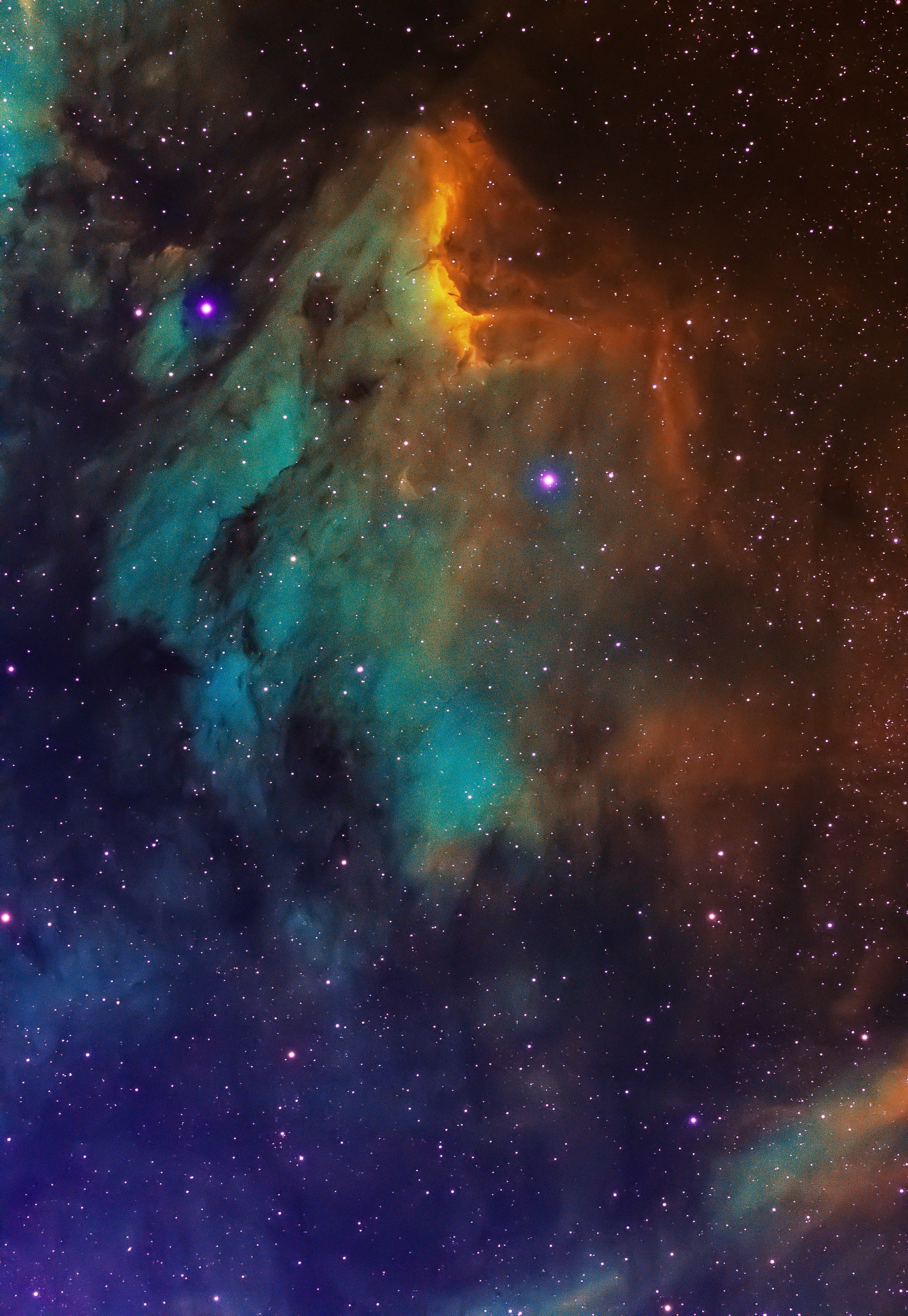 nebula, universe, multicolored, stars, motley