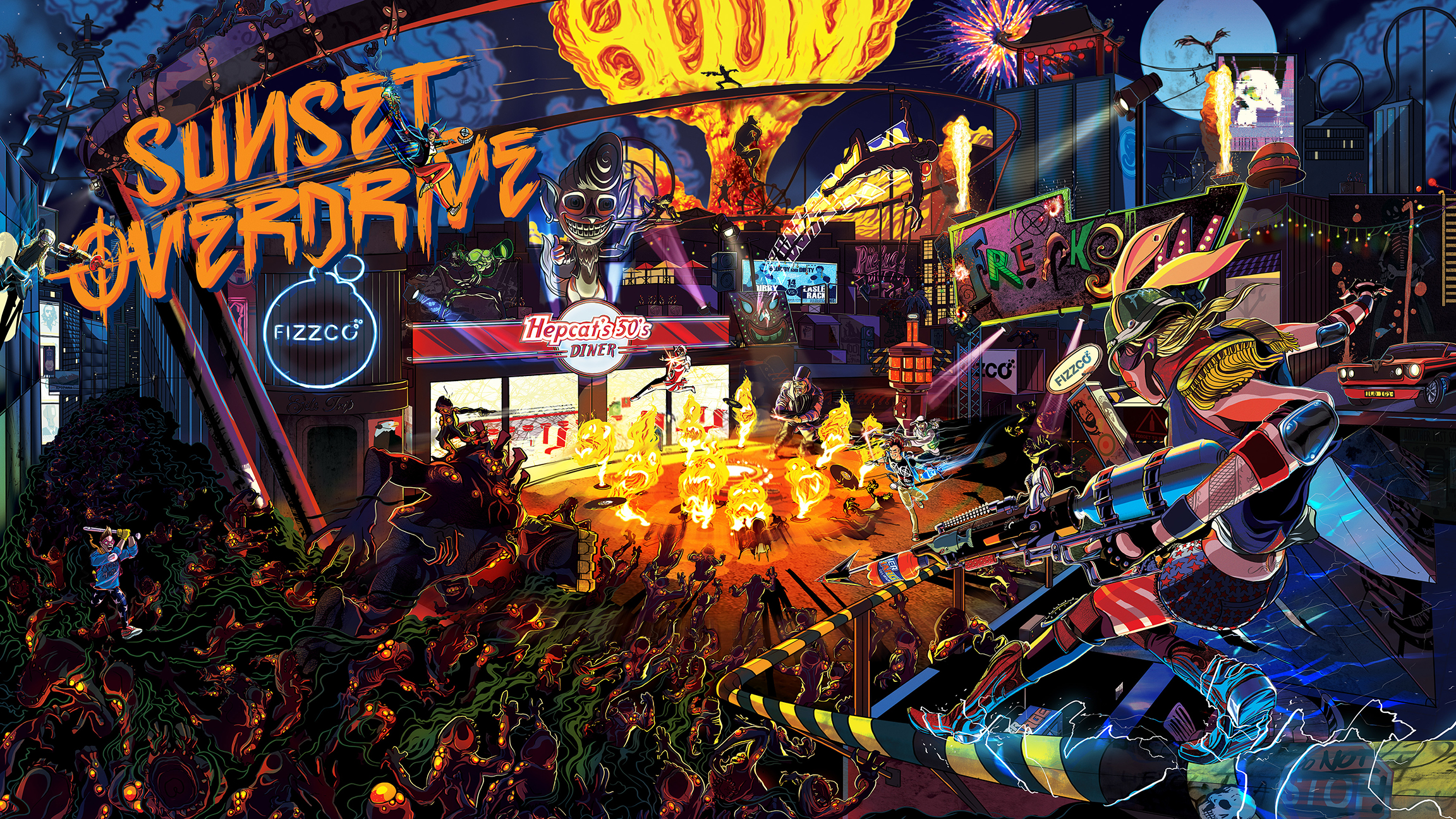 Meilleurs fonds d'écran Sunset Overdrive pour l'écran du téléphone