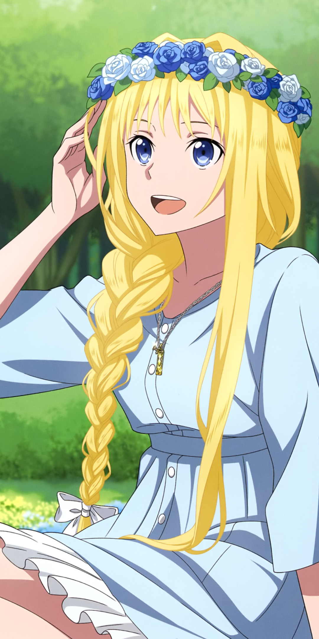 Download mobile wallpaper Anime, Sword Art Online, Blonde, Wreath, Blue Eyes, Braid, Alice Zuberg, Sword Art Online: Alicization for free.