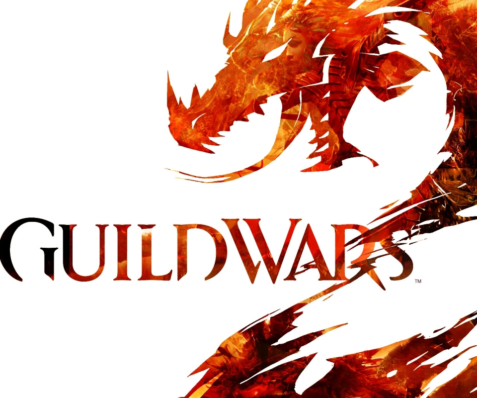 Handy-Wallpaper Drachen, Logo, Computerspiele, Guild Wars 2, Gildenkriege kostenlos herunterladen.