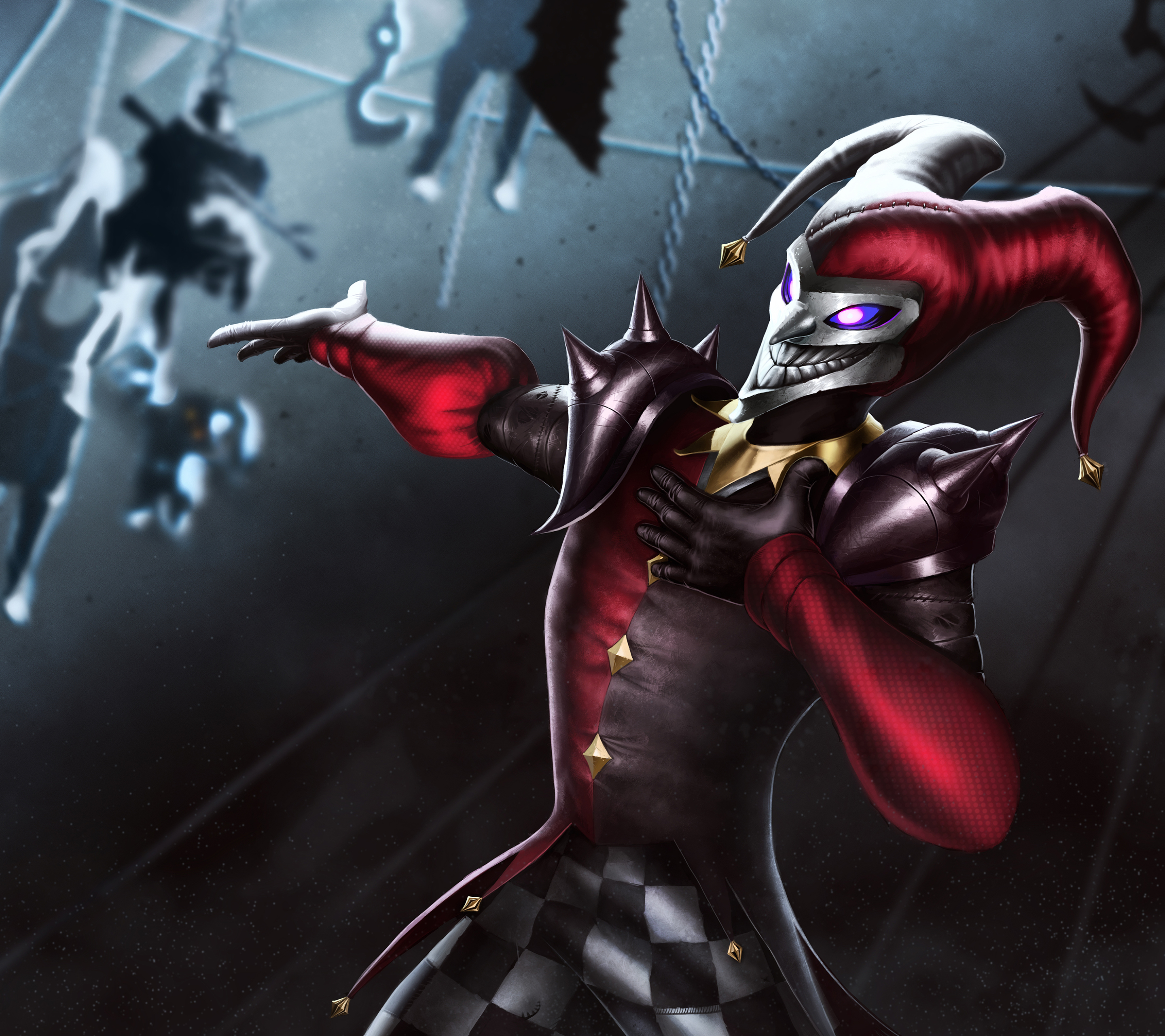 Download mobile wallpaper League Of Legends, Dark, Creepy, Clown, Video Game, Shaco (League Of Legends) for free.