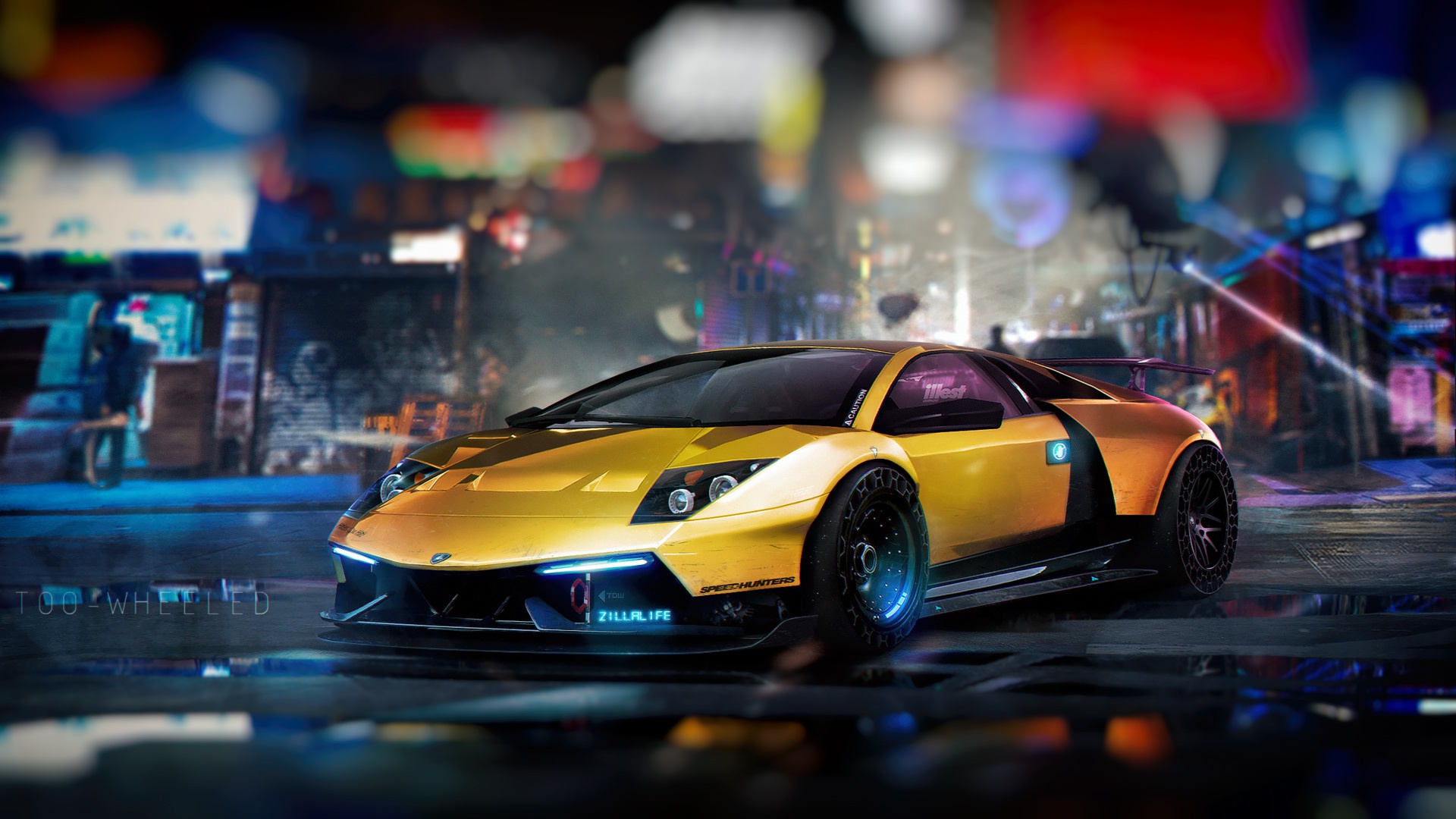 Download mobile wallpaper Lamborghini, Vehicles, Lamborghini Murciélago, Yellow Car for free.