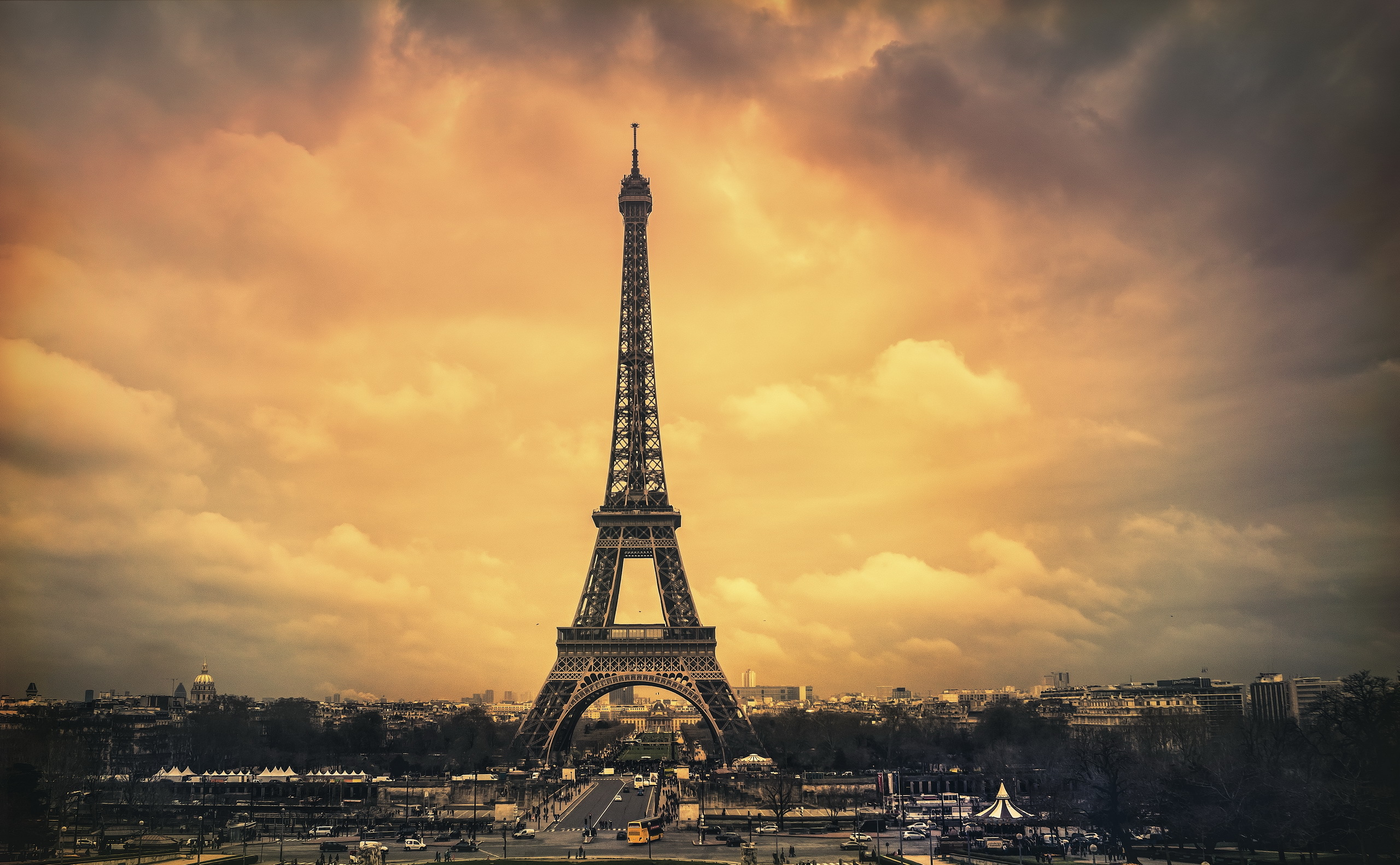 Free download wallpaper Paris, Eiffel Tower, Monuments, City, Cityscape, Cloud, Monument, Man Made on your PC desktop