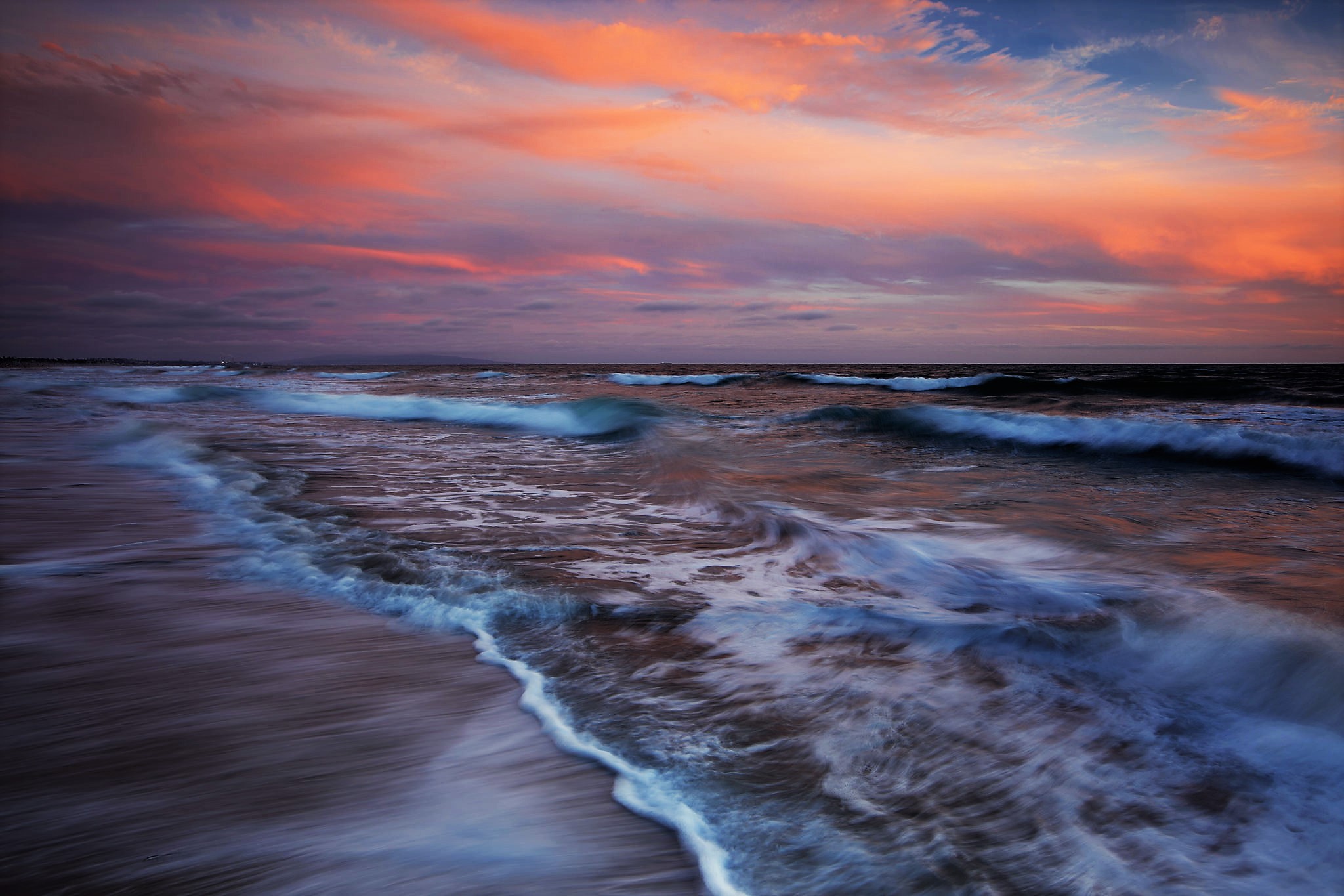 Laden Sie das Horizont, Ozean, Welle, Meer, Sonnenuntergang, Erde/natur-Bild kostenlos auf Ihren PC-Desktop herunter