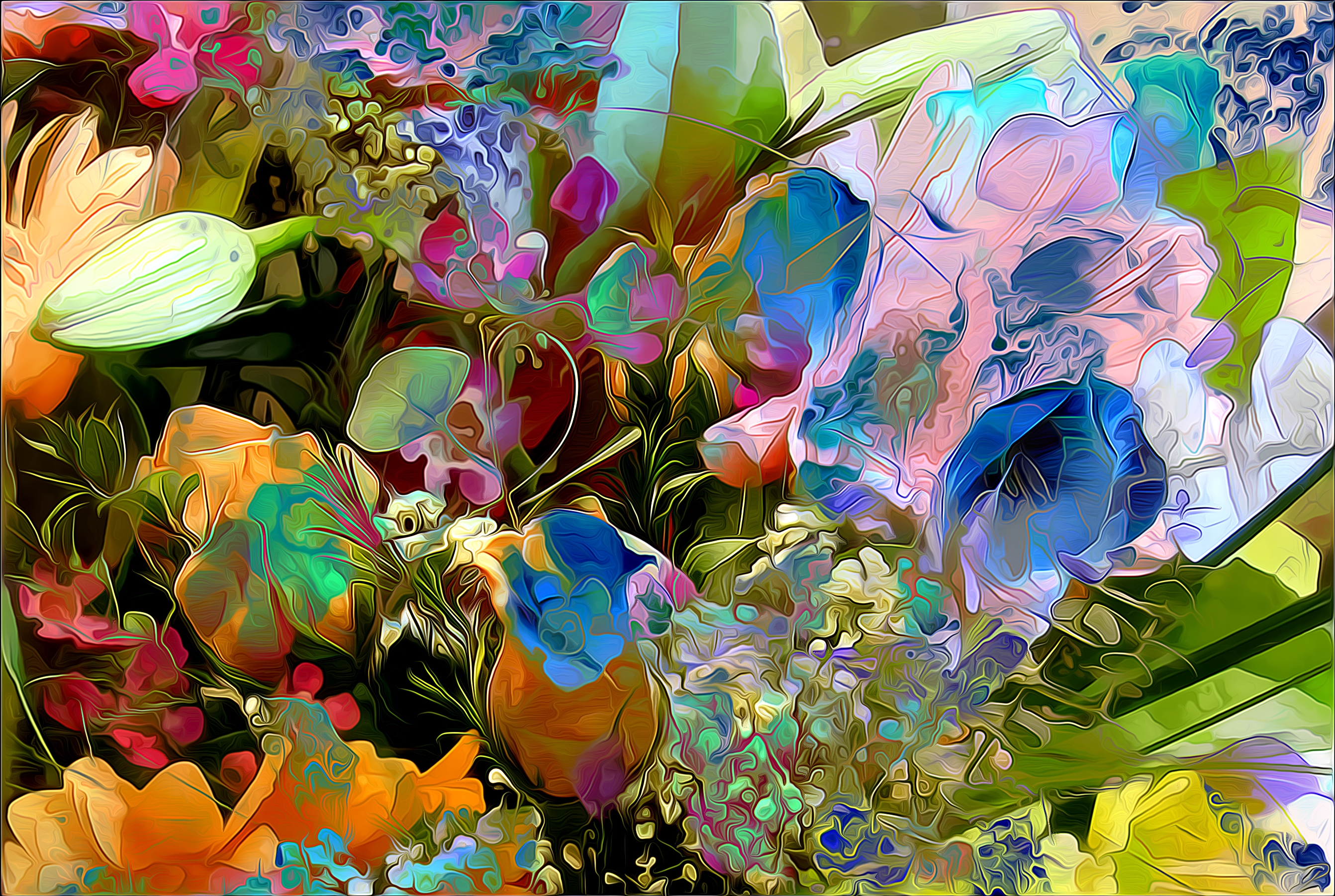 Free download wallpaper Flower, Colors, Colorful, Painting, Artistic on your PC desktop