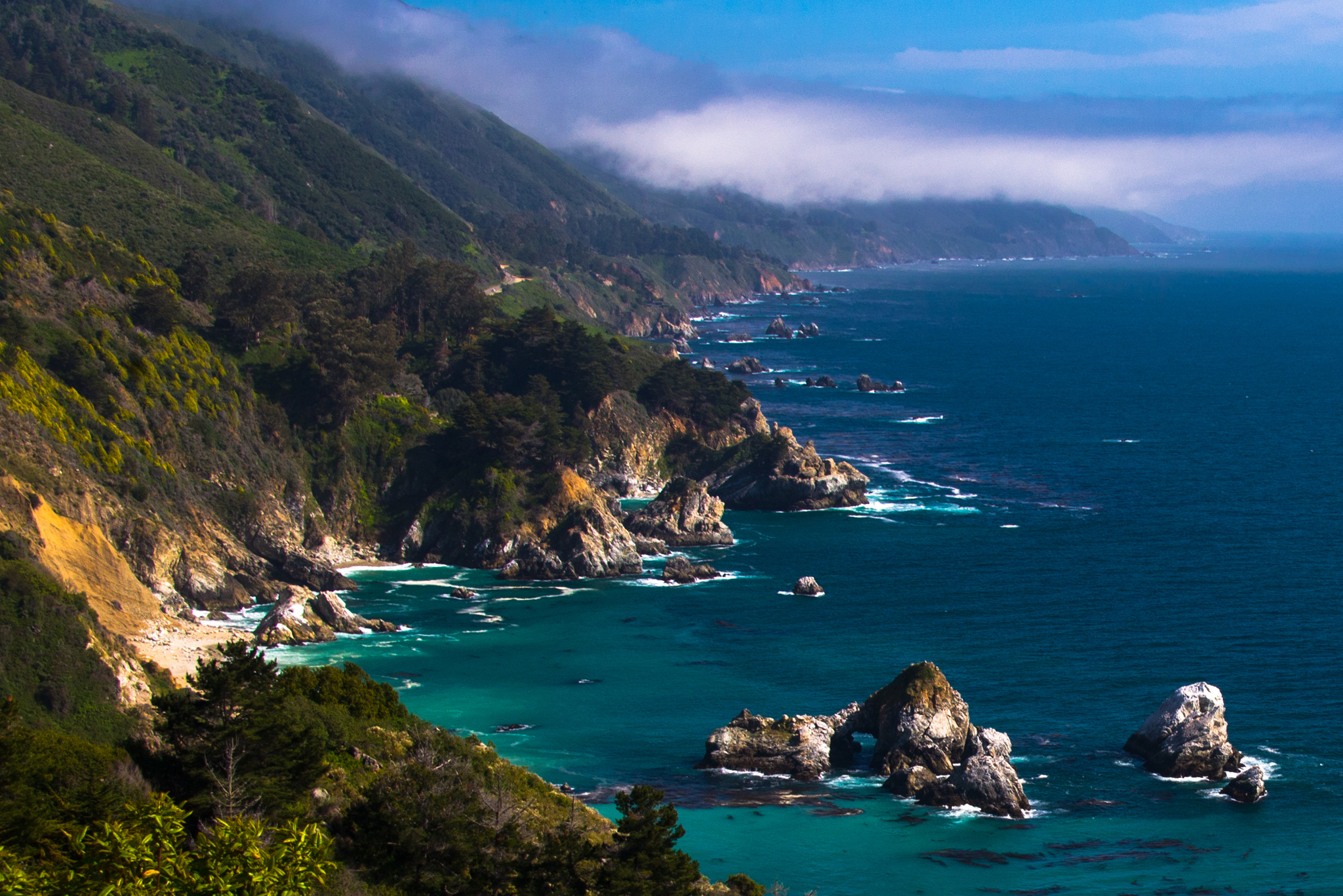 Download mobile wallpaper Nature, Ocean, Earth, California, Coastline, Seascape for free.