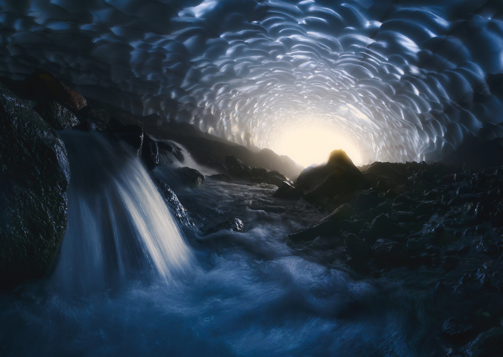 Free download wallpaper Nature, Ice, Caves, Earth, Stream, Cave on your PC desktop