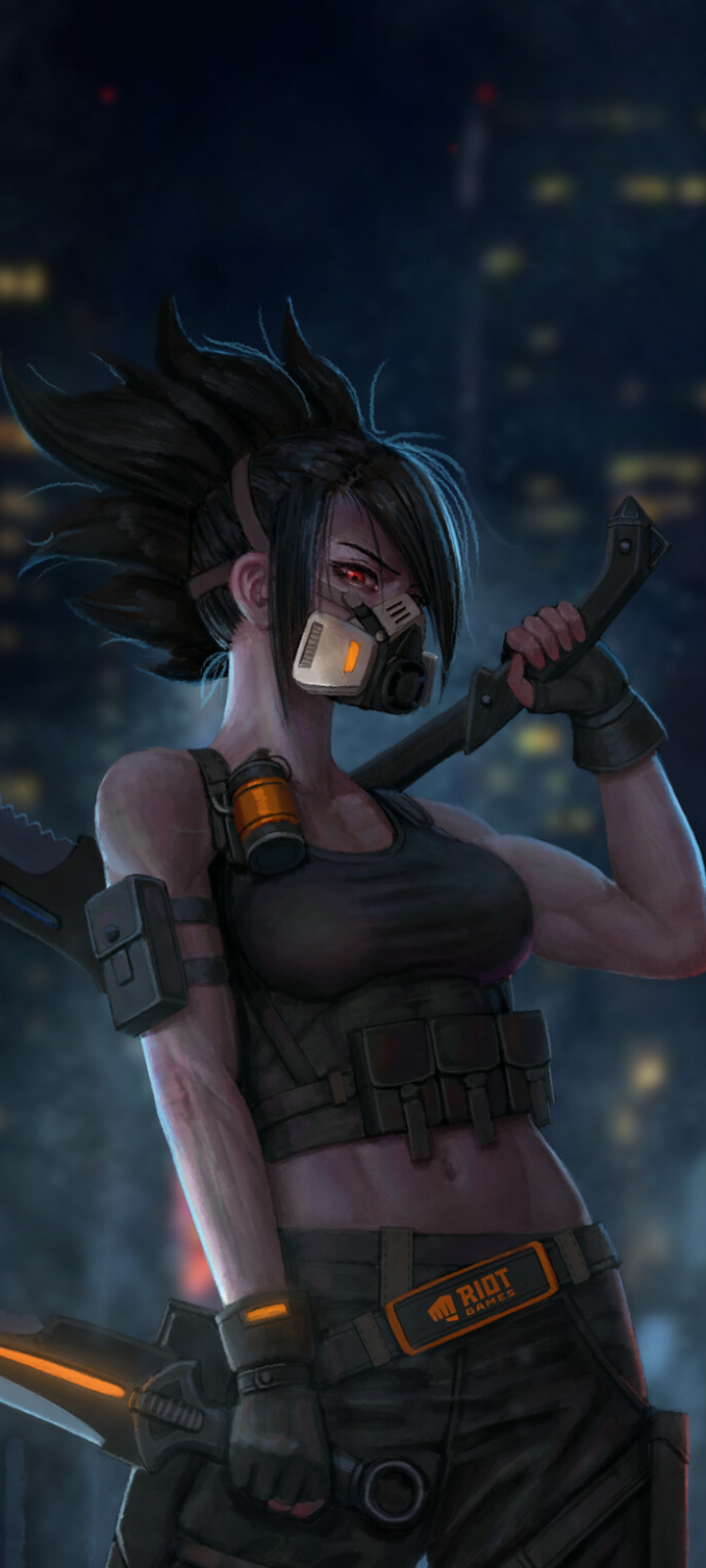 Handy-Wallpaper League Of Legends, Computerspiele, Schwarzes Haar, Frau Krieger, Akali (Liga Der Legenden) kostenlos herunterladen.