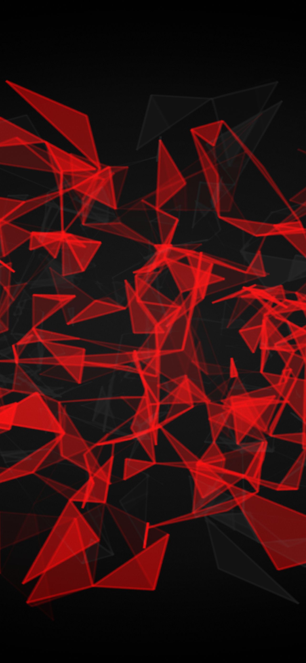 1302244 descargar fondo de pantalla negro, abstracto, rojo, polígono: protectores de pantalla e imágenes gratis