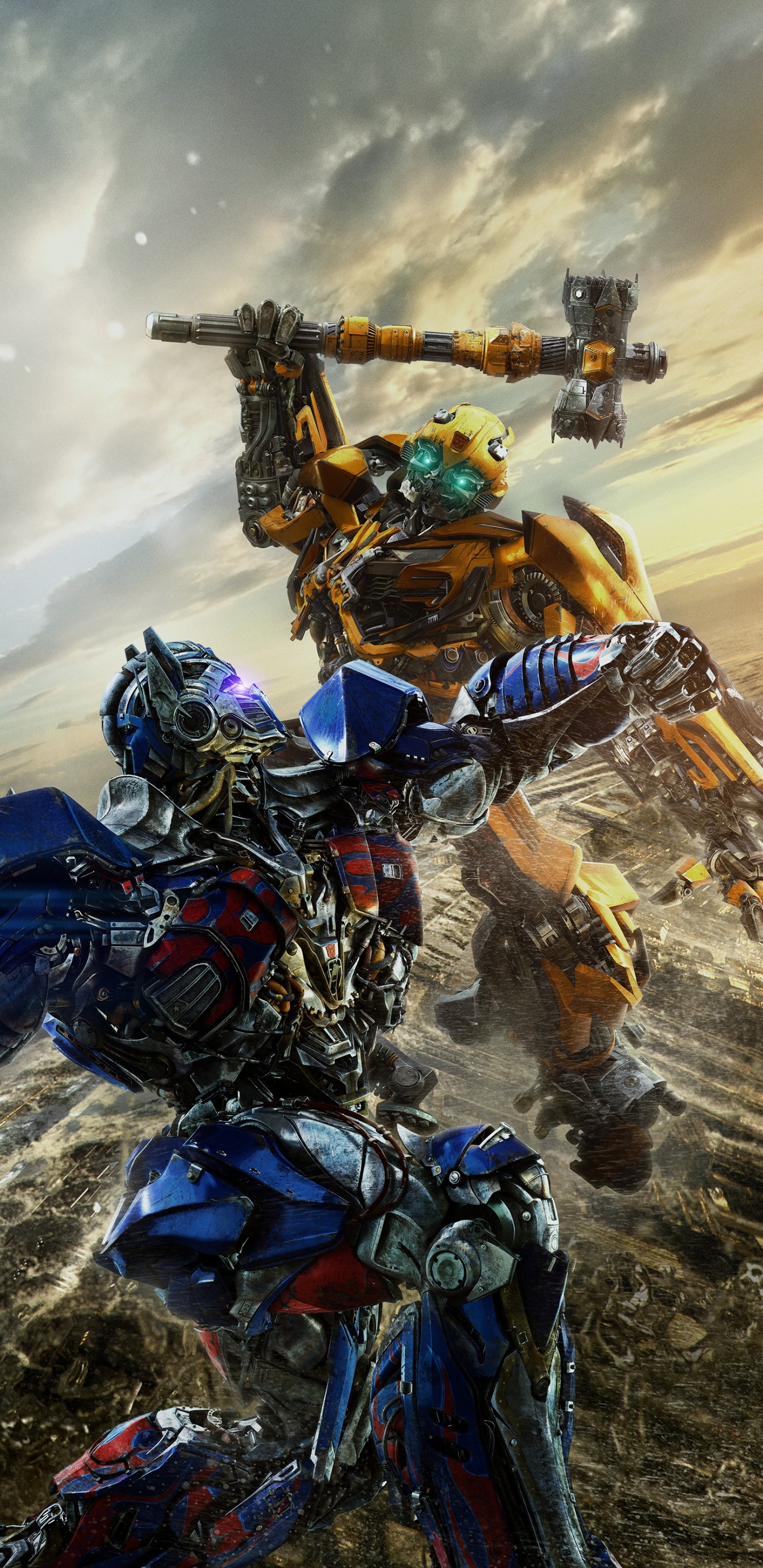 Free download wallpaper Transformers, Movie, Optimus Prime, Bumblebee (Transformers), Transformers: The Last Knight on your PC desktop