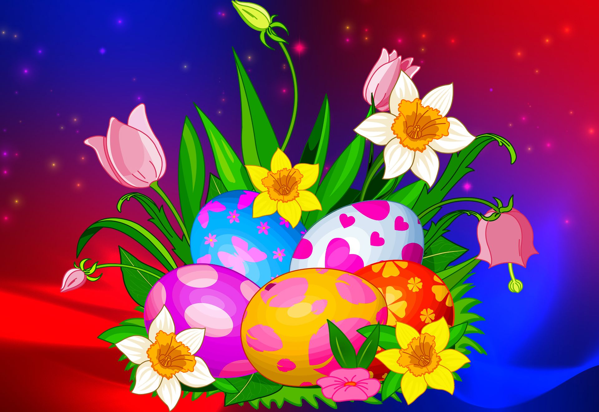 Free download wallpaper Easter, Flower, Holiday, Colorful, Easter Egg on your PC desktop