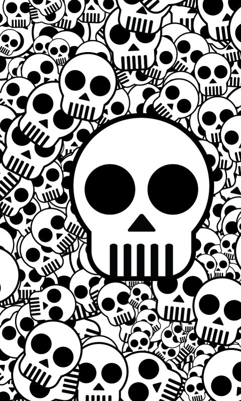 Download mobile wallpaper Dark, Skull for free.