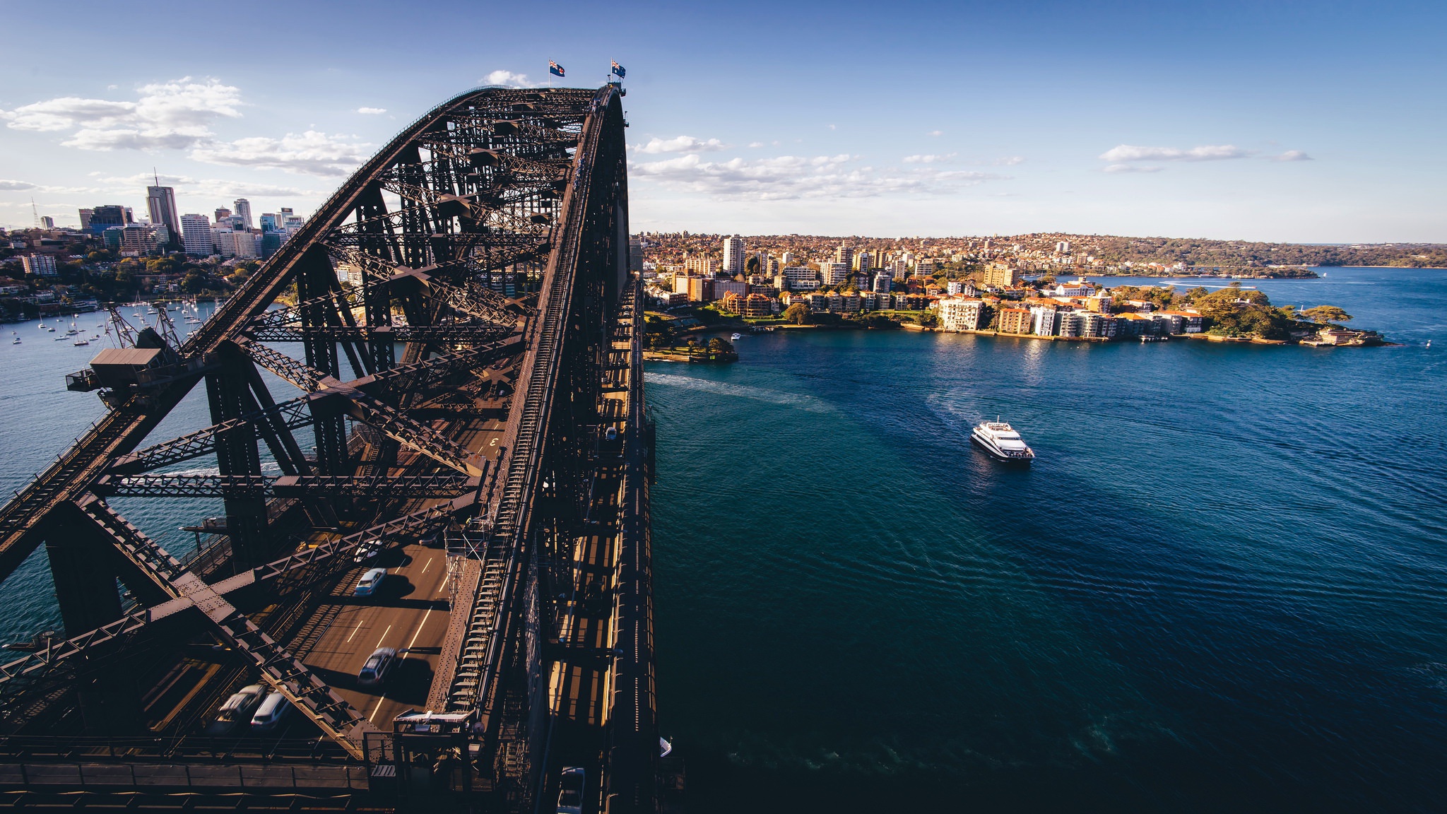Laden Sie das Städte, Sydney, Brücke, Australien, Menschengemacht, Großstadt, Sydney Hafenbrücke-Bild kostenlos auf Ihren PC-Desktop herunter