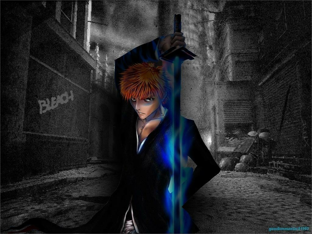 Handy-Wallpaper Bleach, Animes, Ichigo Kurosaki kostenlos herunterladen.