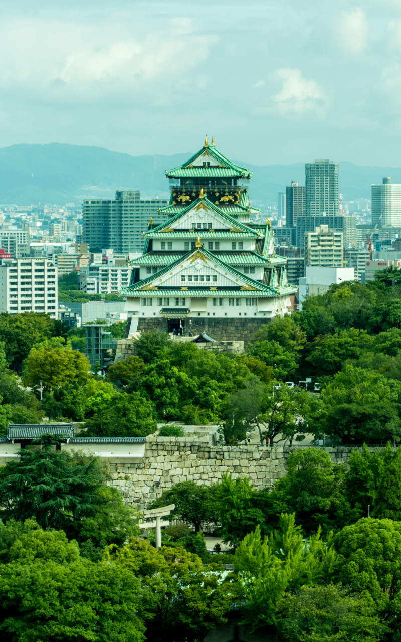 Téléchargez des papiers peints mobile Japon, Osaka, Construction Humaine, Château D'osaka, Châteaux gratuitement.
